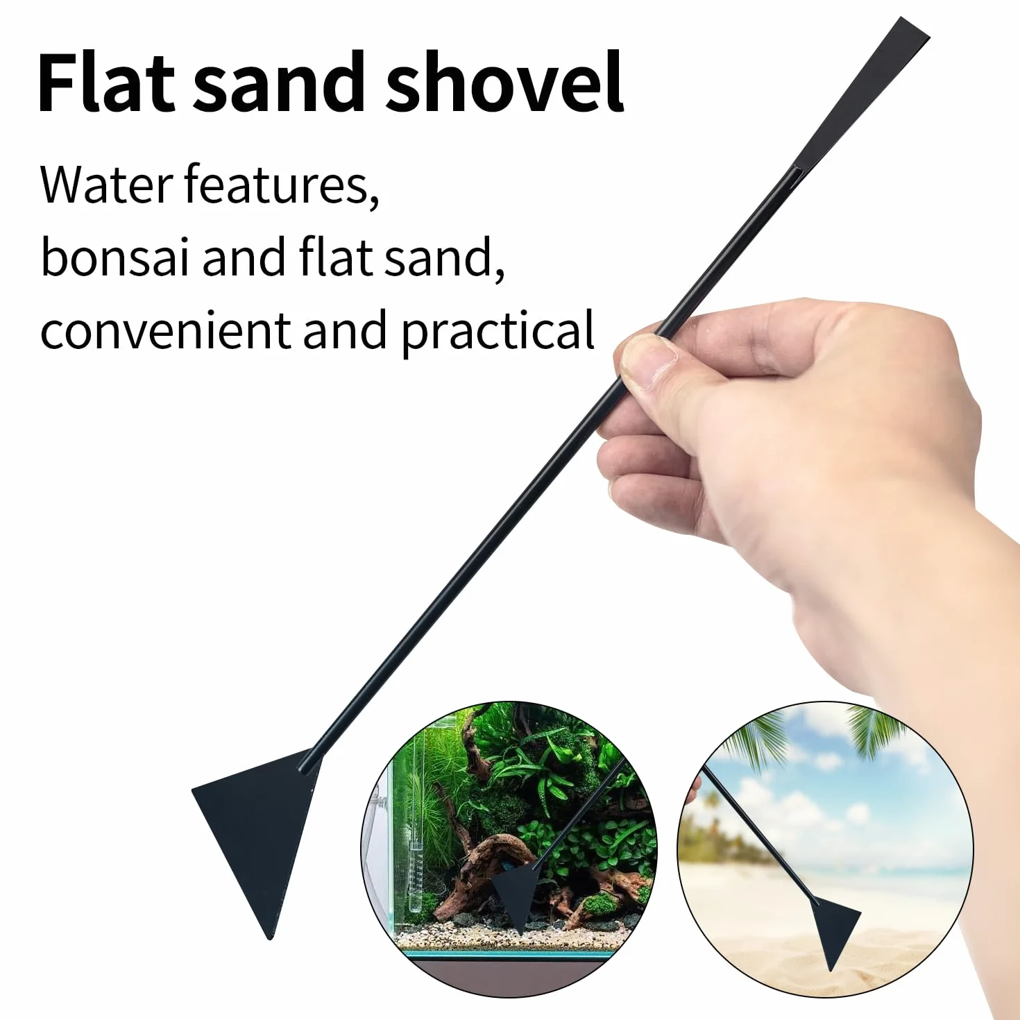 Lot de 5 outils d'aquascaping en acier inoxydable pour aquarium - Ciseaux, pince à épiler, grattoir