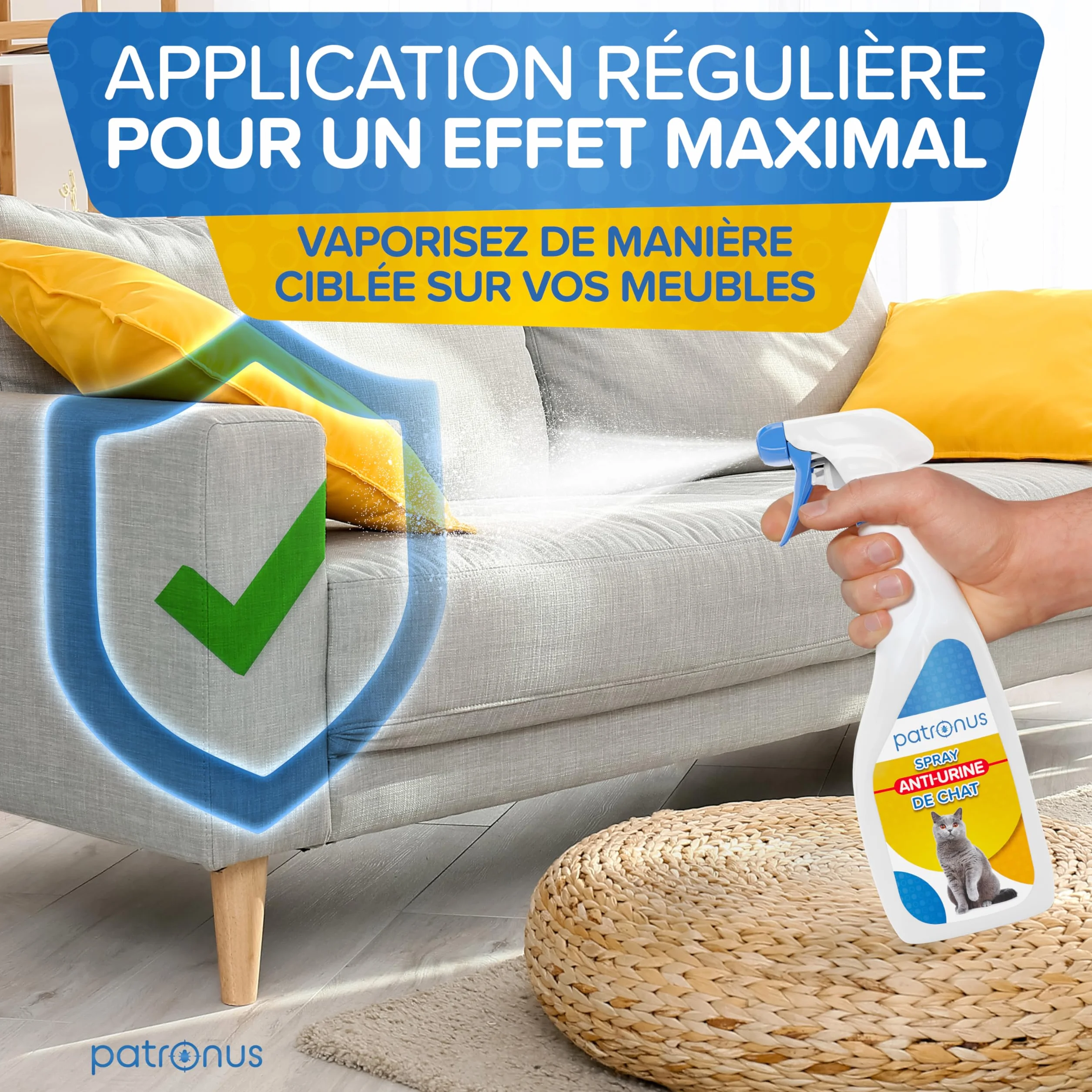 Patronus Marqueur Anti-Urine spécial Chat 500ml - Non Colorant - Dressage & éducation pour Chats