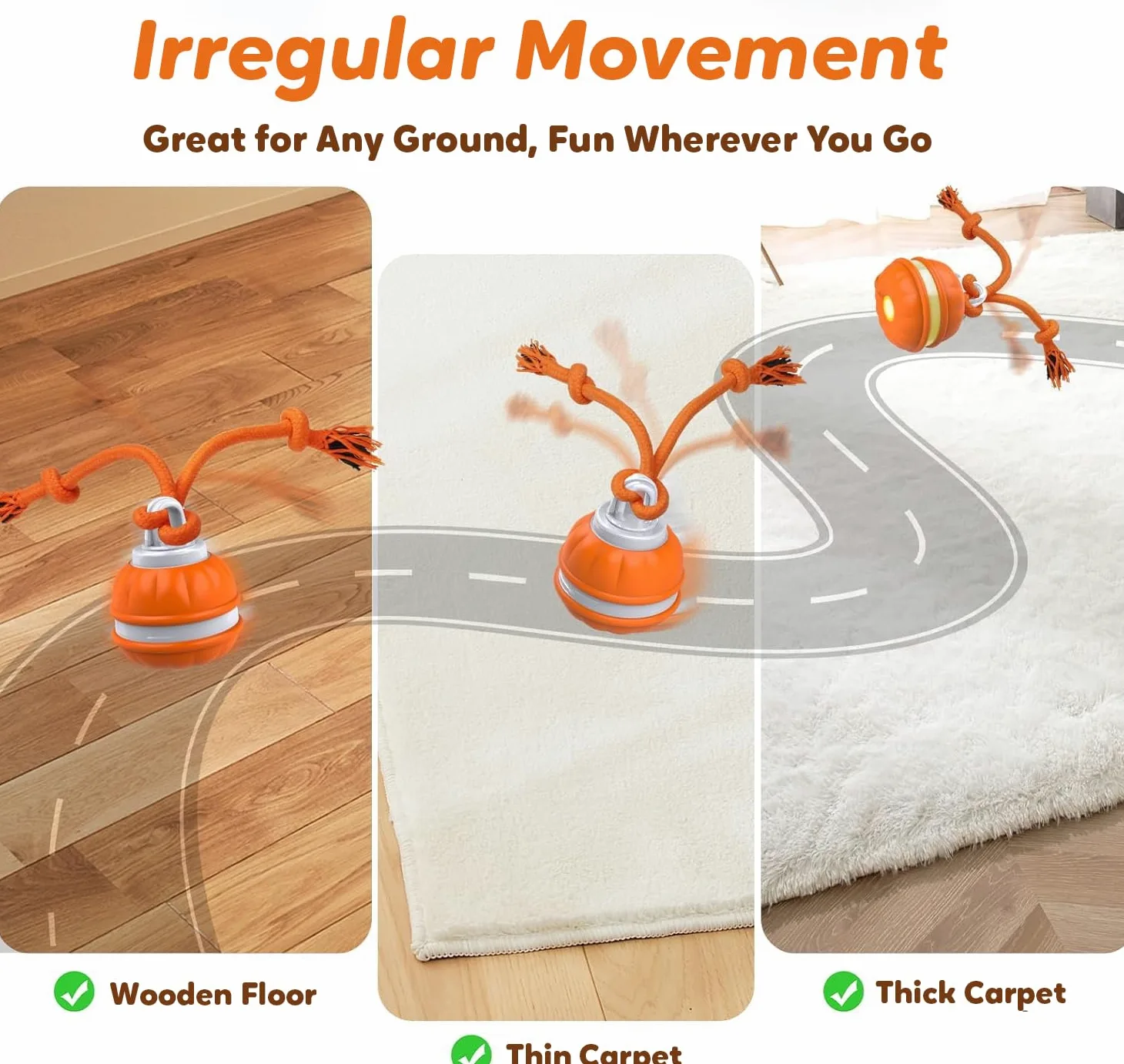 Jouet interactif intelligent pour chien avec corde Bleu