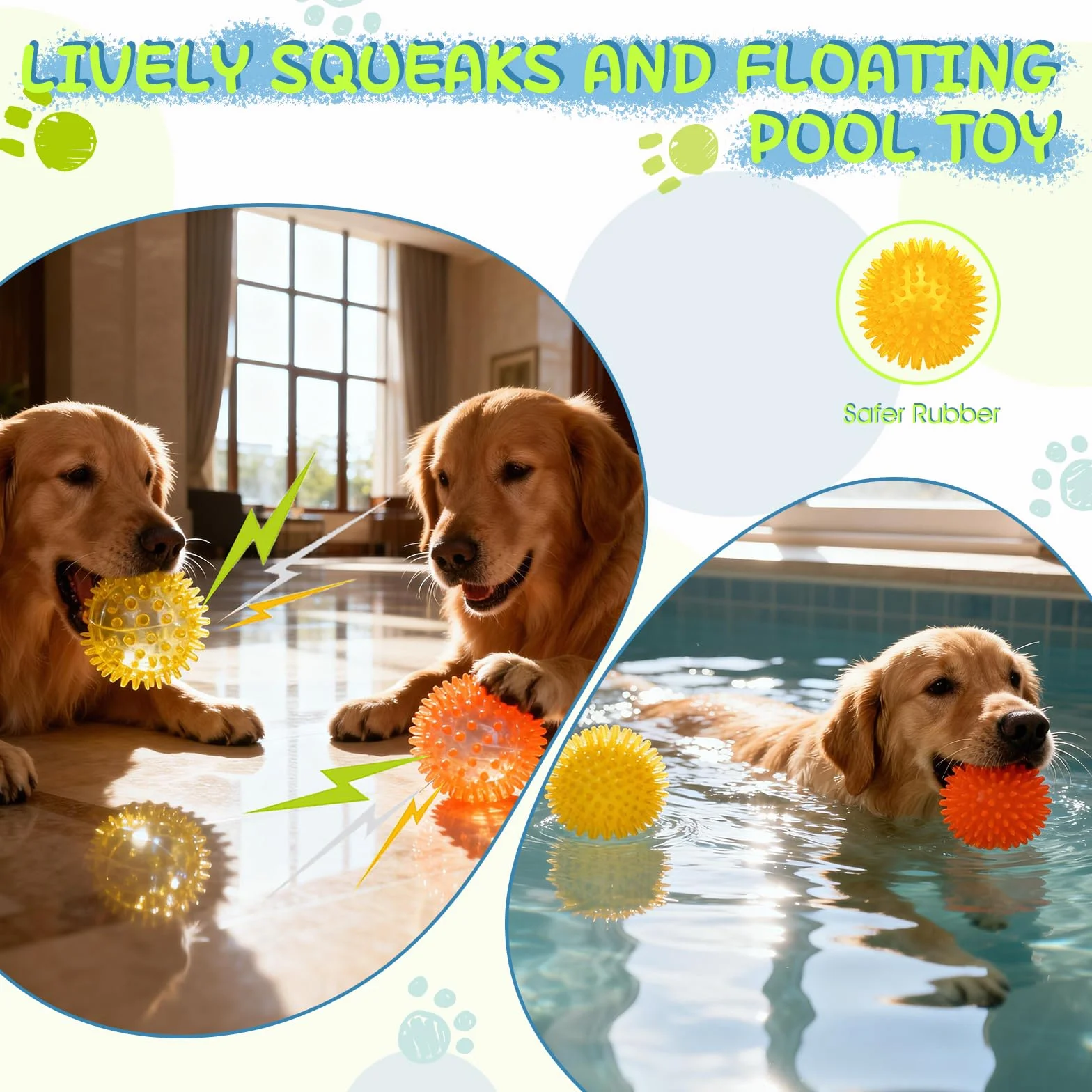 Waldseemüller Ensemble de 4 Jouets pour Chien Indestructible avec Sac Cadeau