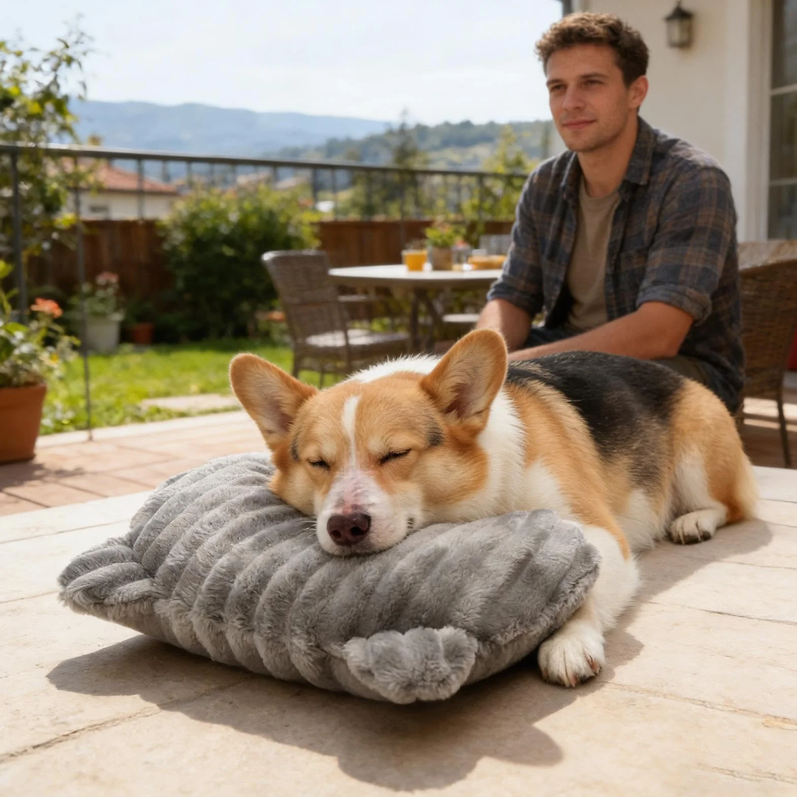 Coussin pour Chien Apaisant Cervical Lavable en Machine Oreiller pour Chat Cage Canapé