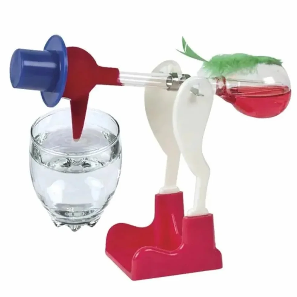 Oiseau à Boire Transparent Mouvement Perpétuel Fluide Jouet Éducatif