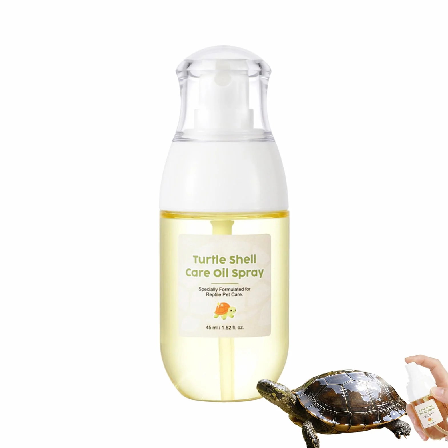 Huile pour Carapace de Tortue 45 ML Spray hydratant pour Coquille des Reptiles
