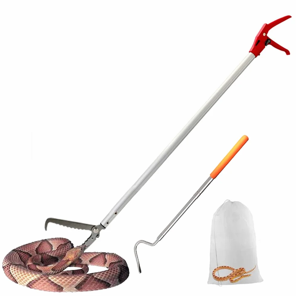 150cm Aluminium Serpent Tong Reptile Grabber Catcher Outil de Manipulation avec Verrou