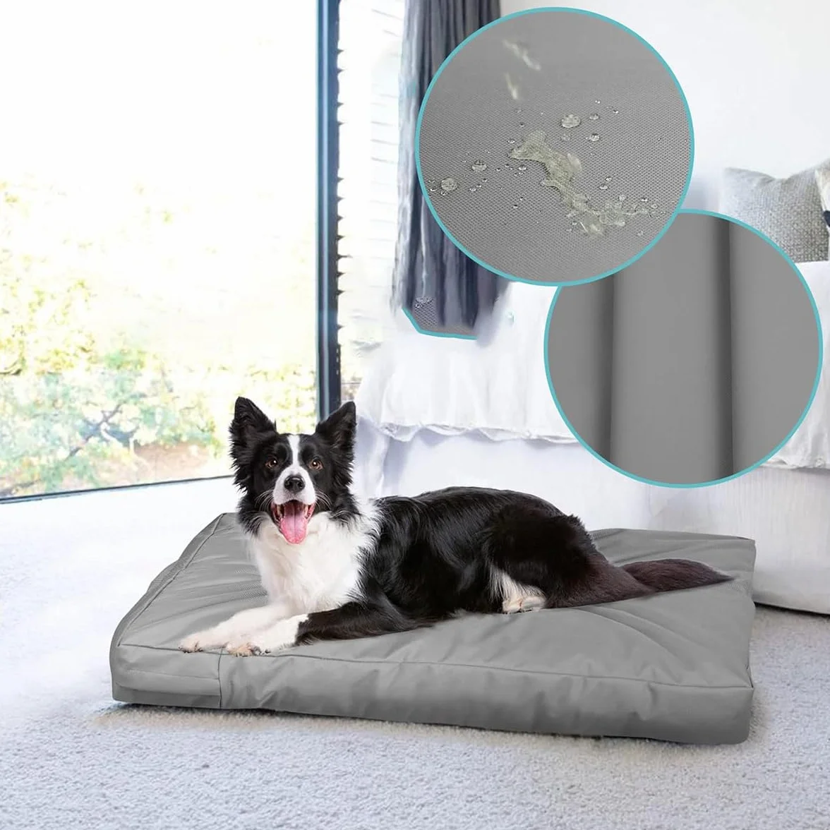 Housse de lit pour chien imperméable Oxford taille M 92 x 59 x 10 cm