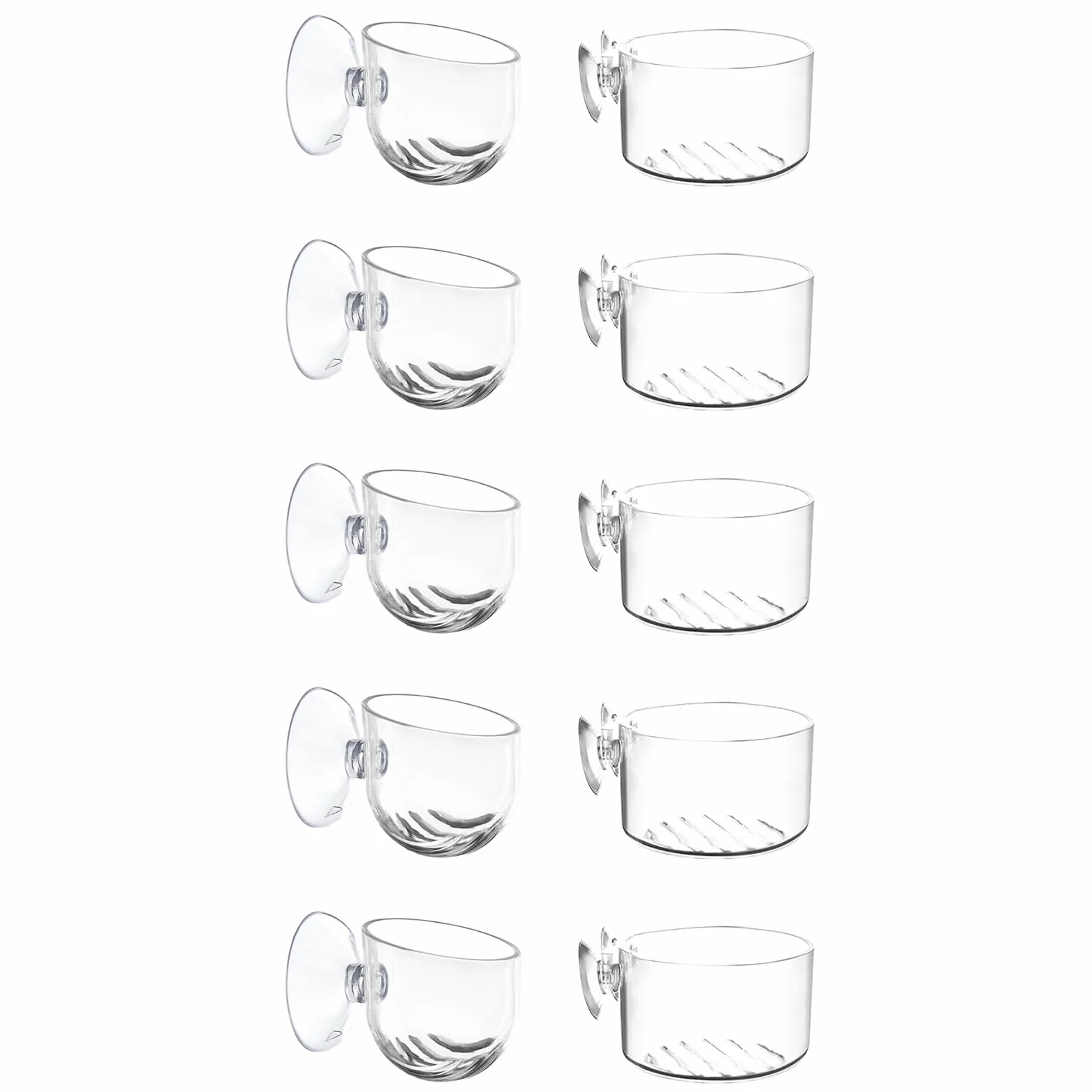 Lot de 10 Plante Aquarium Pots Holder avec Ventouses, Support en Acrylique Aquarium Cup Mini Fish Tank Decoration pour Plantes Accessoires Transparent