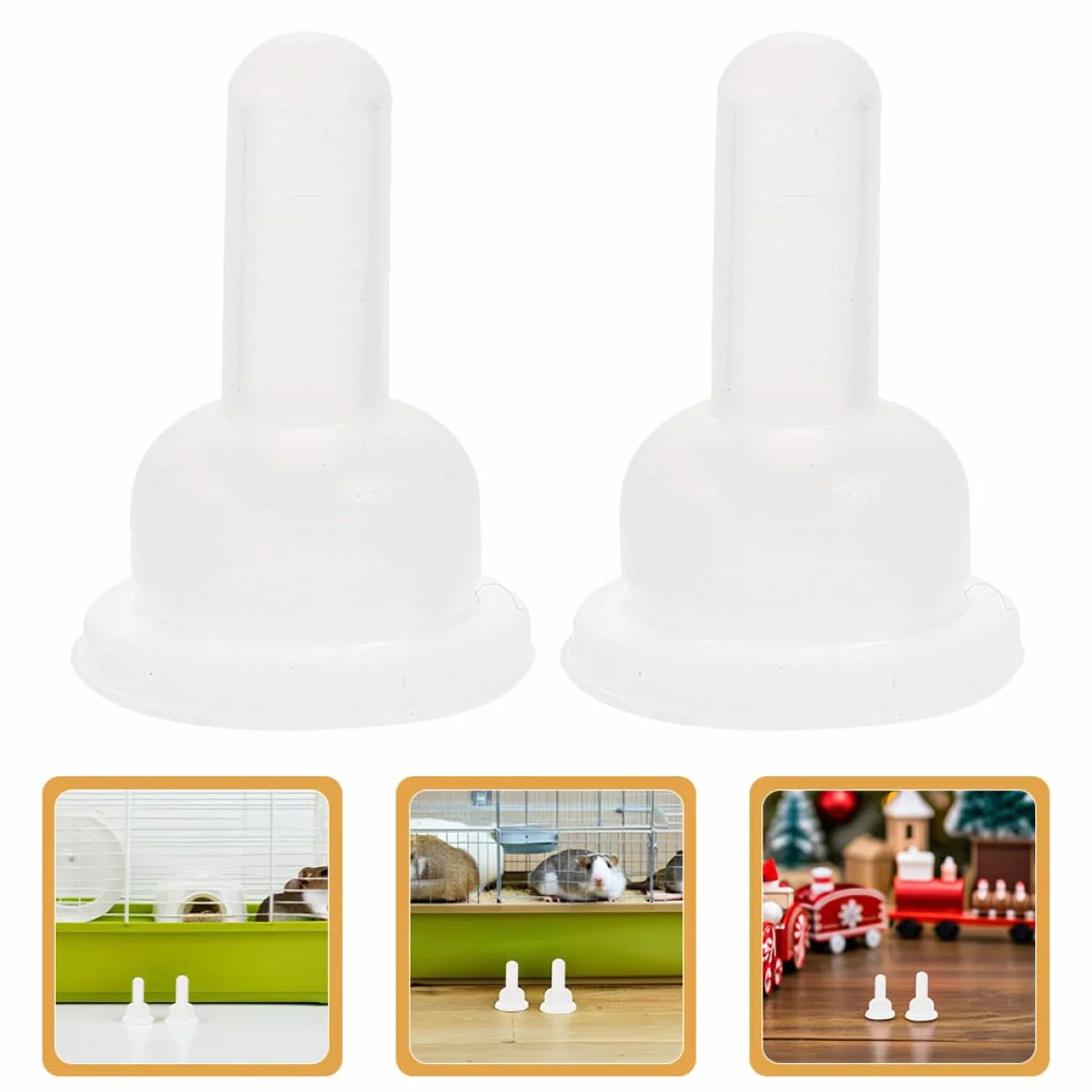 Tétines en Silicone Protection Bouche Délicate Lot de 50 pour Biberon d'alimentation Animaux Chinchillas Chatons