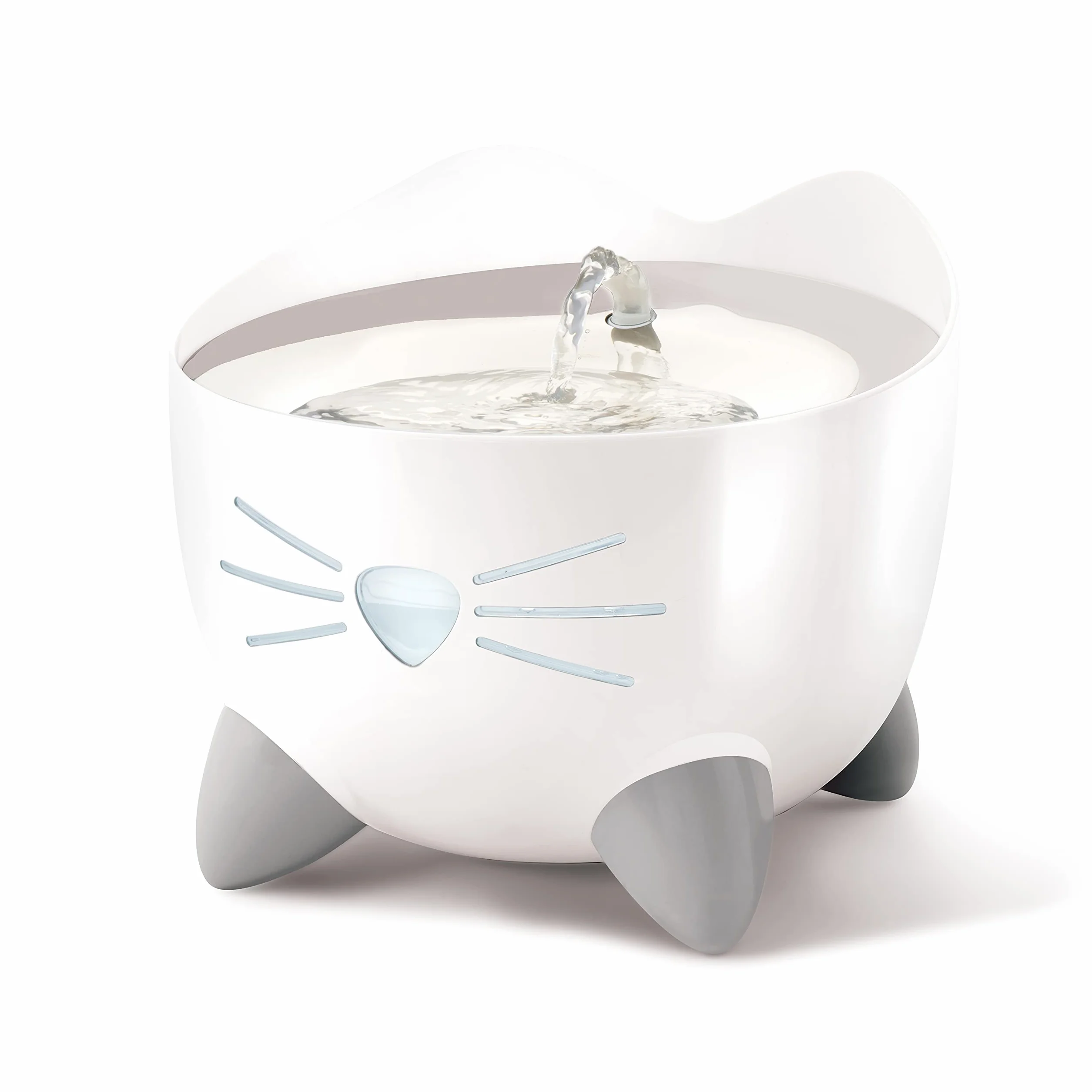 Catit Pixi Fontaine en Acier Inoxydable pour Chats, 2,5 l, Blanc