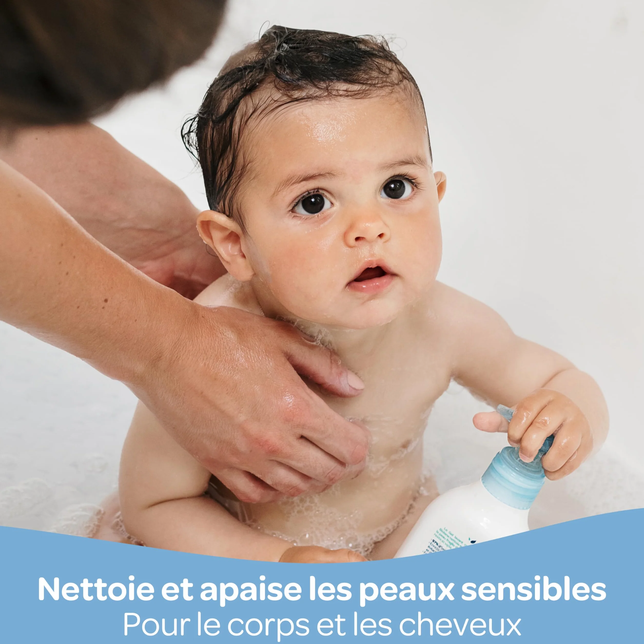 BIOLANE Gel douche bébé corps et cheveux 2 en 1 750ml 97% Origine Naturelle Peaux Sensibles Fabriqué en France