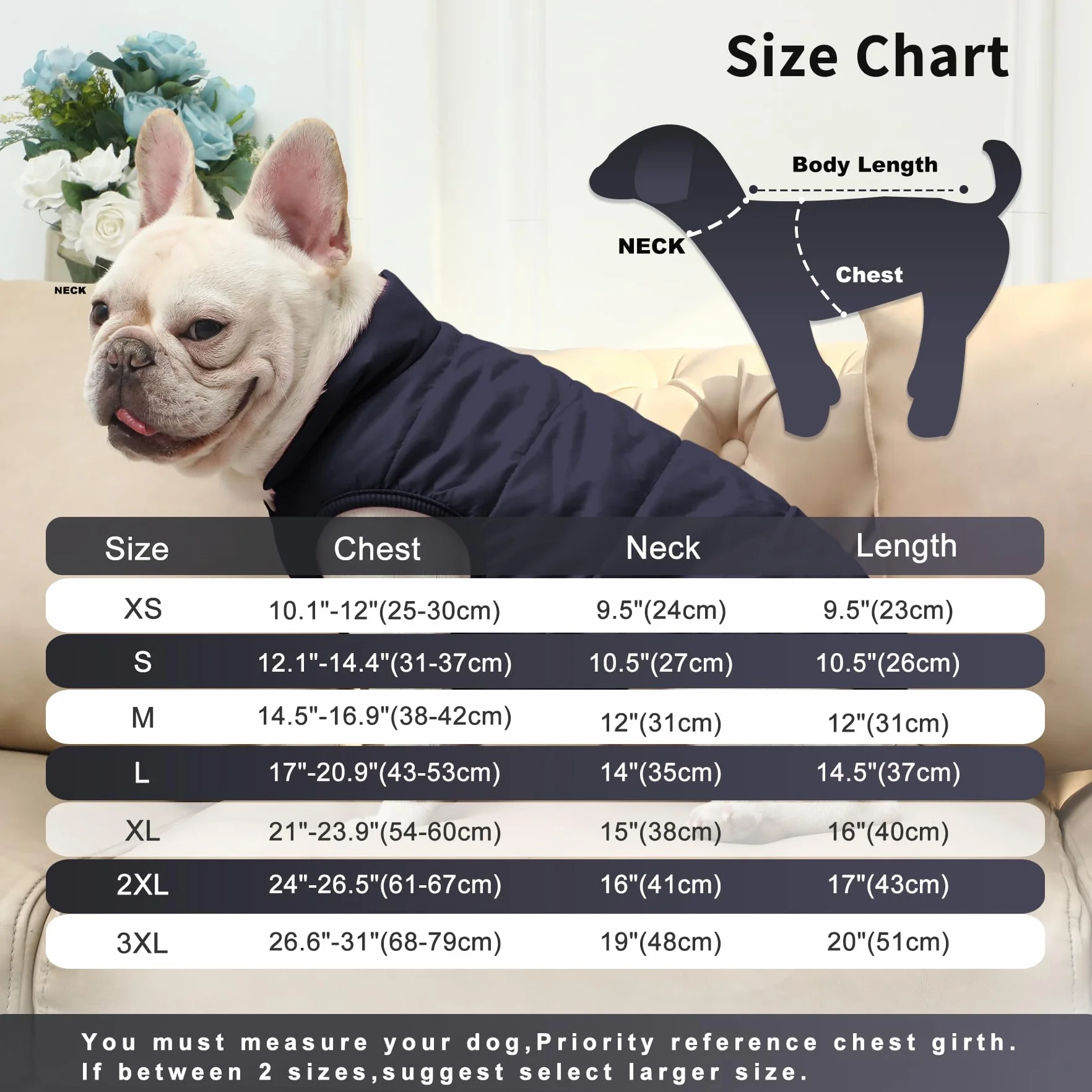 Joydaog Manteau coupe-vent chien 2 couches doublure polaire extra-chaude