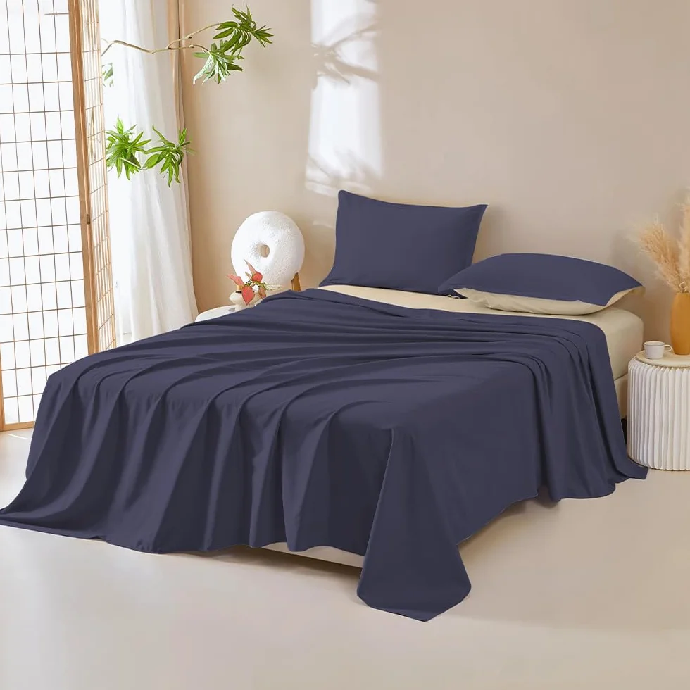 DUJUIKE Couvre-lit imperméable Housse de canapé Queen Size 200x230cm Bleu Marine