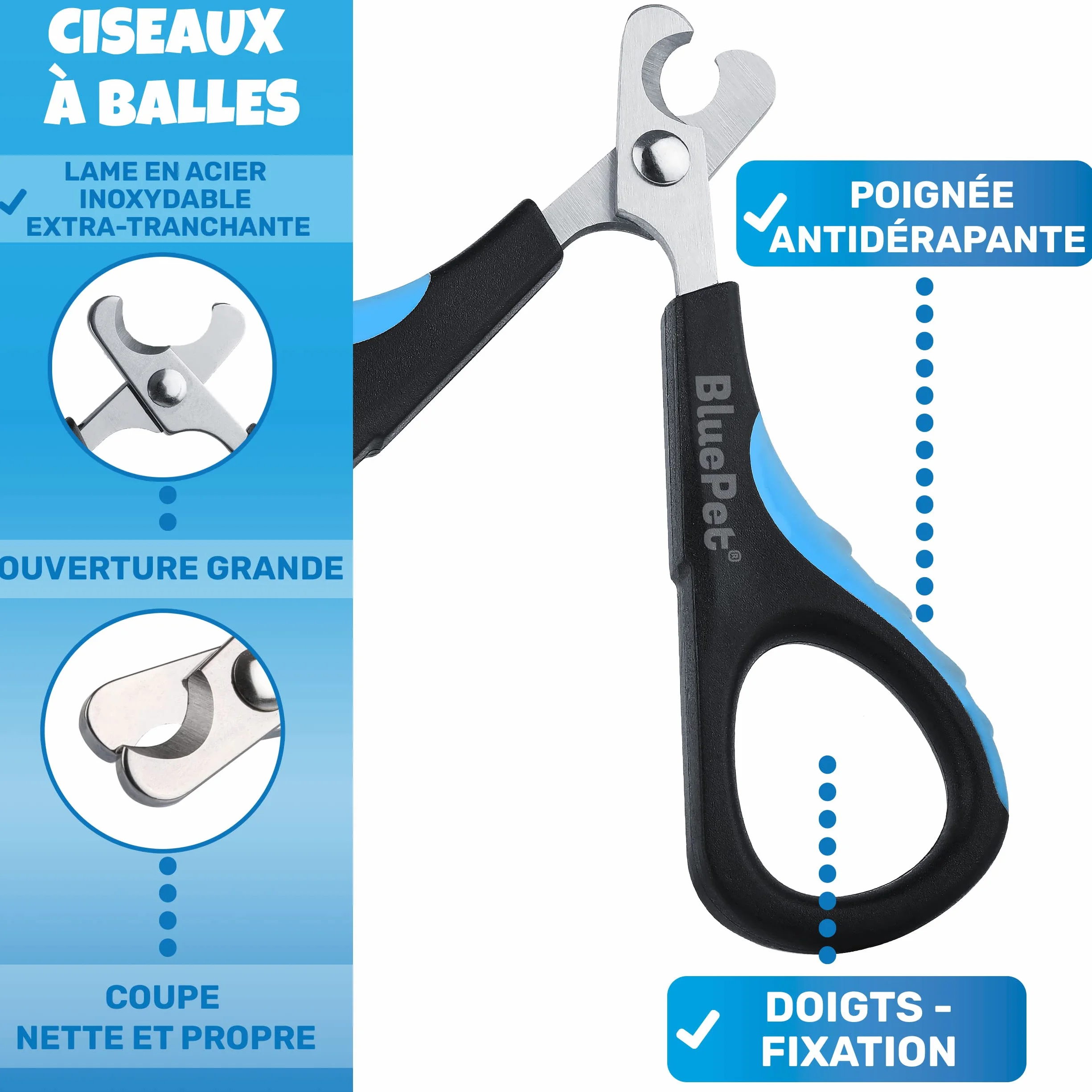 BluePet Coupe Griffes Chat et Chien & Lapin, Coupe-Ongle Mini Pour Rongeur, Pince Griffe Chats & Chiens Petits
