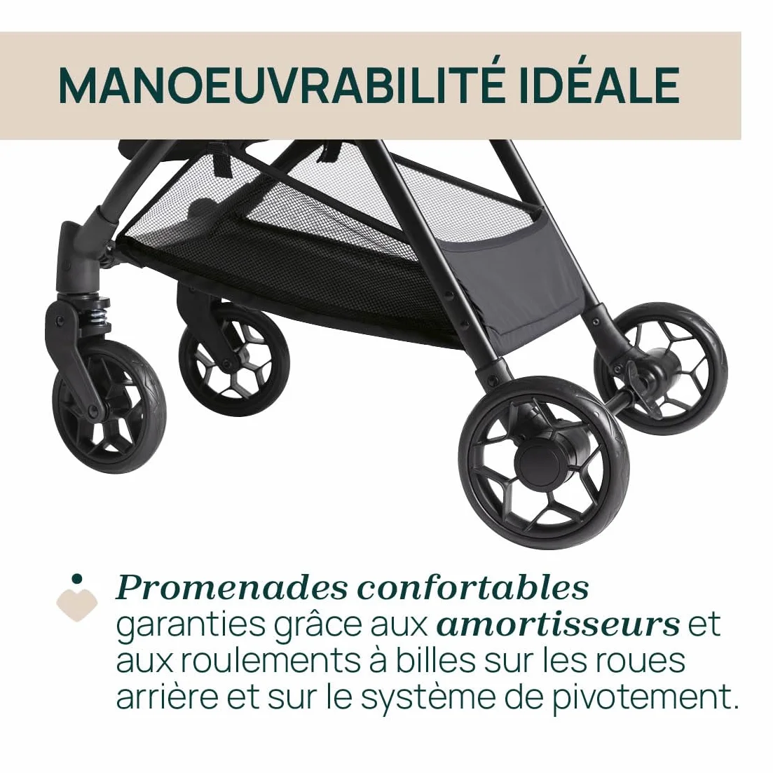Chicco Poussette Urbino 0-22 kg Légère Compacte Pliage une main Capote Extensible UV50 Repose-Jambes Noir