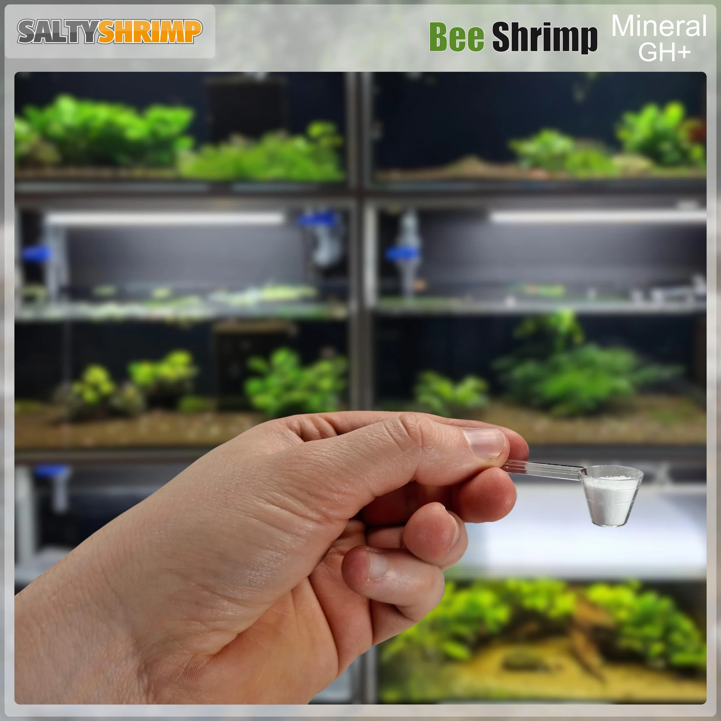 Bee Shrimp Mineral GH+ 110g Sel minéral pour crevettes Abeilles bourdons Tigres augmentation dureté eau