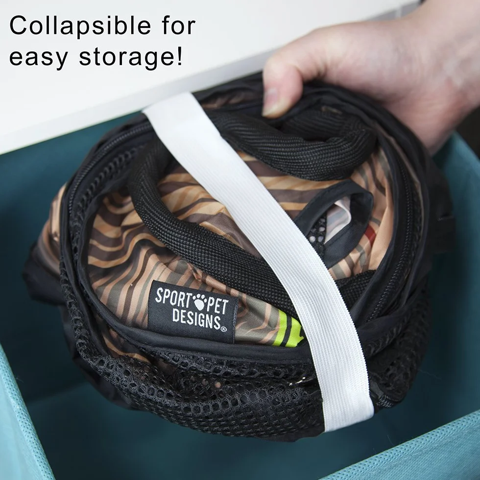 Sac de Transport Pliable pour Chat SportPet Designs CM-0431-CS01 Bleu/Marron