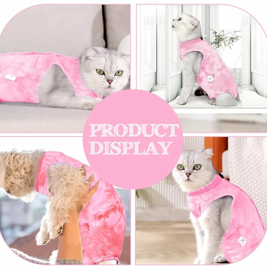 Body pour Chat après Stérilisation Anti Lechage Combinaison Récupération pour Animal 3-5kg