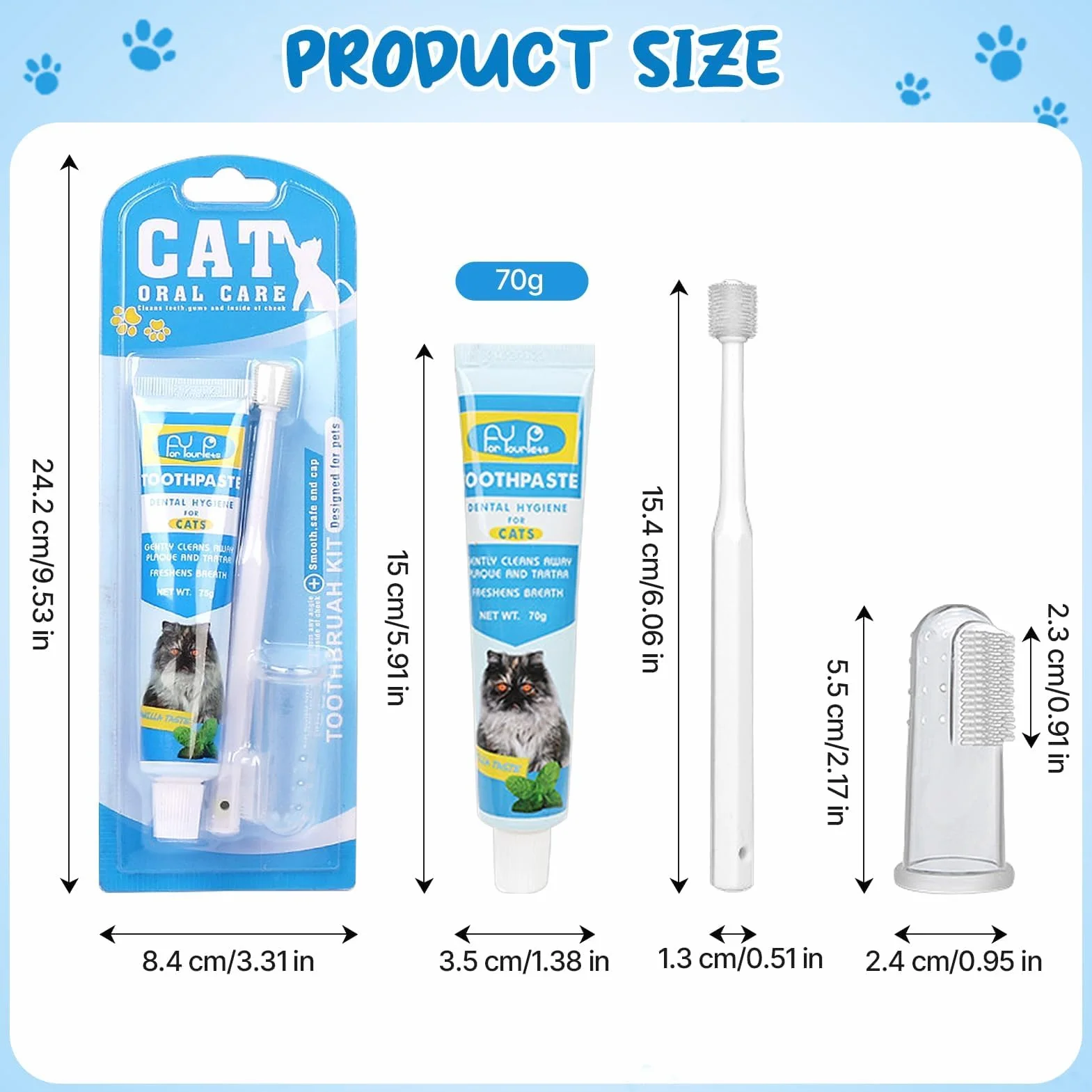 Dentifrice chien chat brosse à dents doigt élimine plaque tartre haleine fraîche