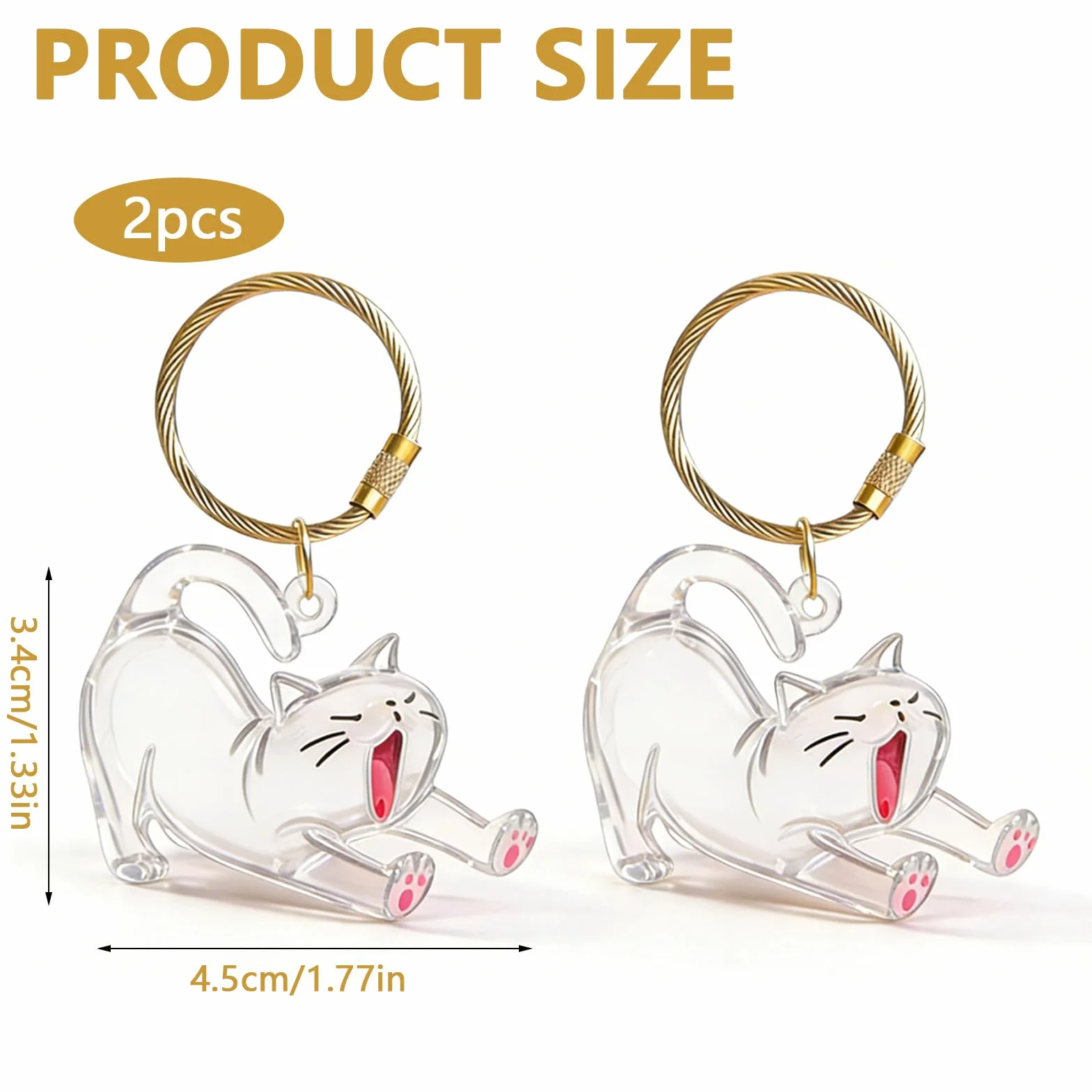Lot de 2 Pendentif DIY en Poils de Chat, Boîte de Rangement Transparente, Cadeau pour Amoureux des Animaux