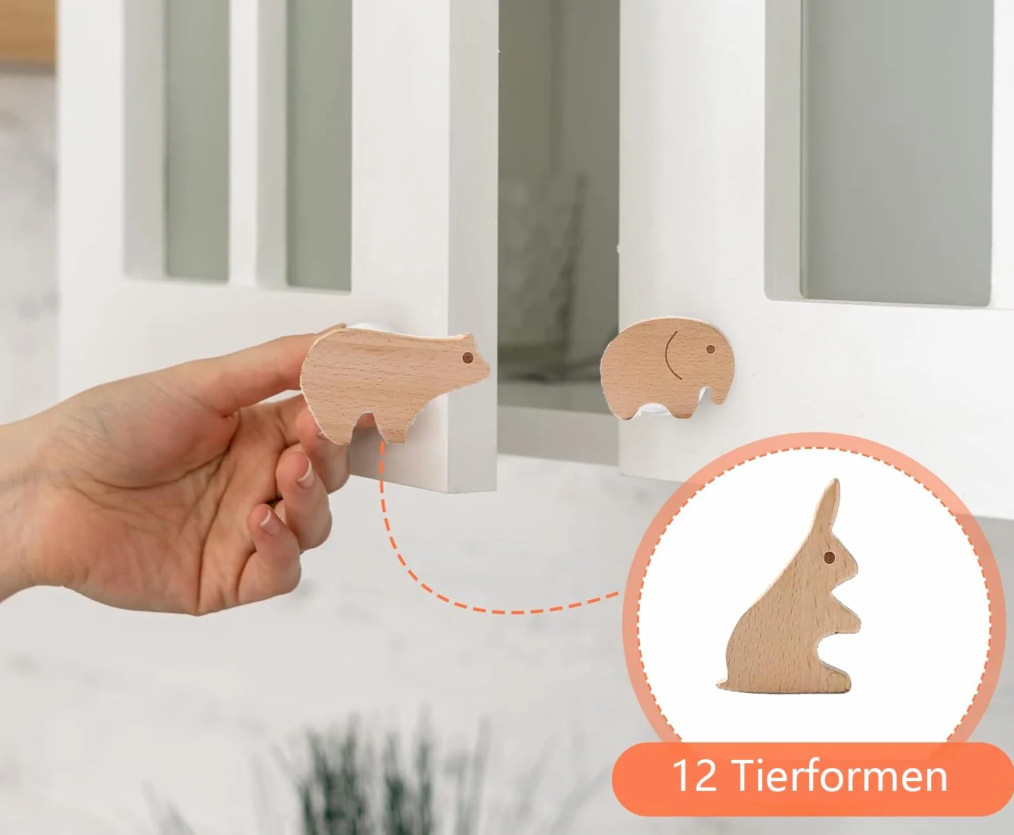 LATRAT Lot de 12 Boutons d'Armoire en Bois - Poignées pour Tiroirs, Commode
