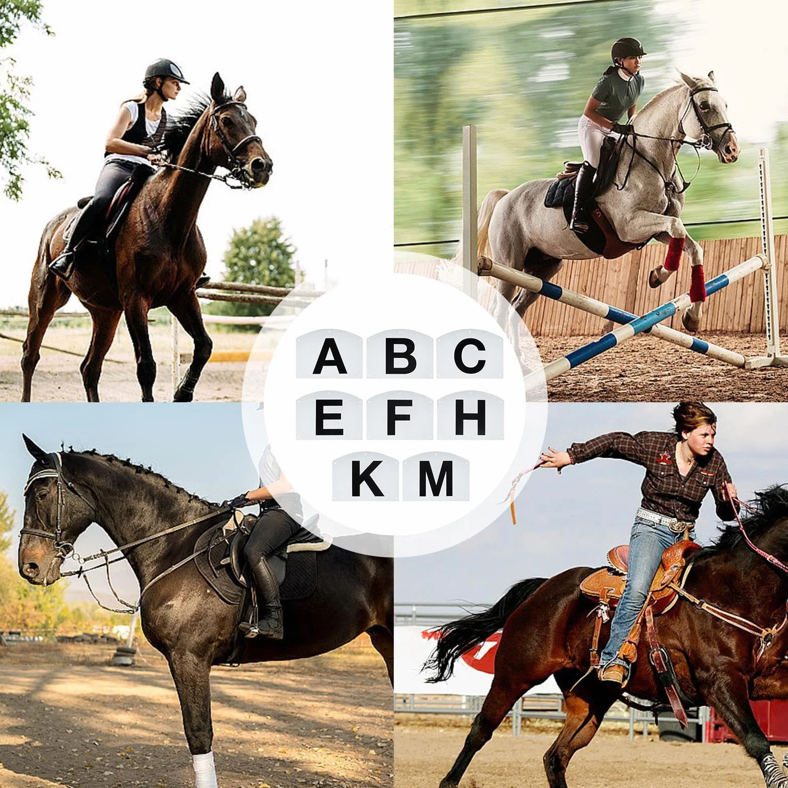 Dressage Markers 8 Pieces Sturdy Letter Marks Complete Set