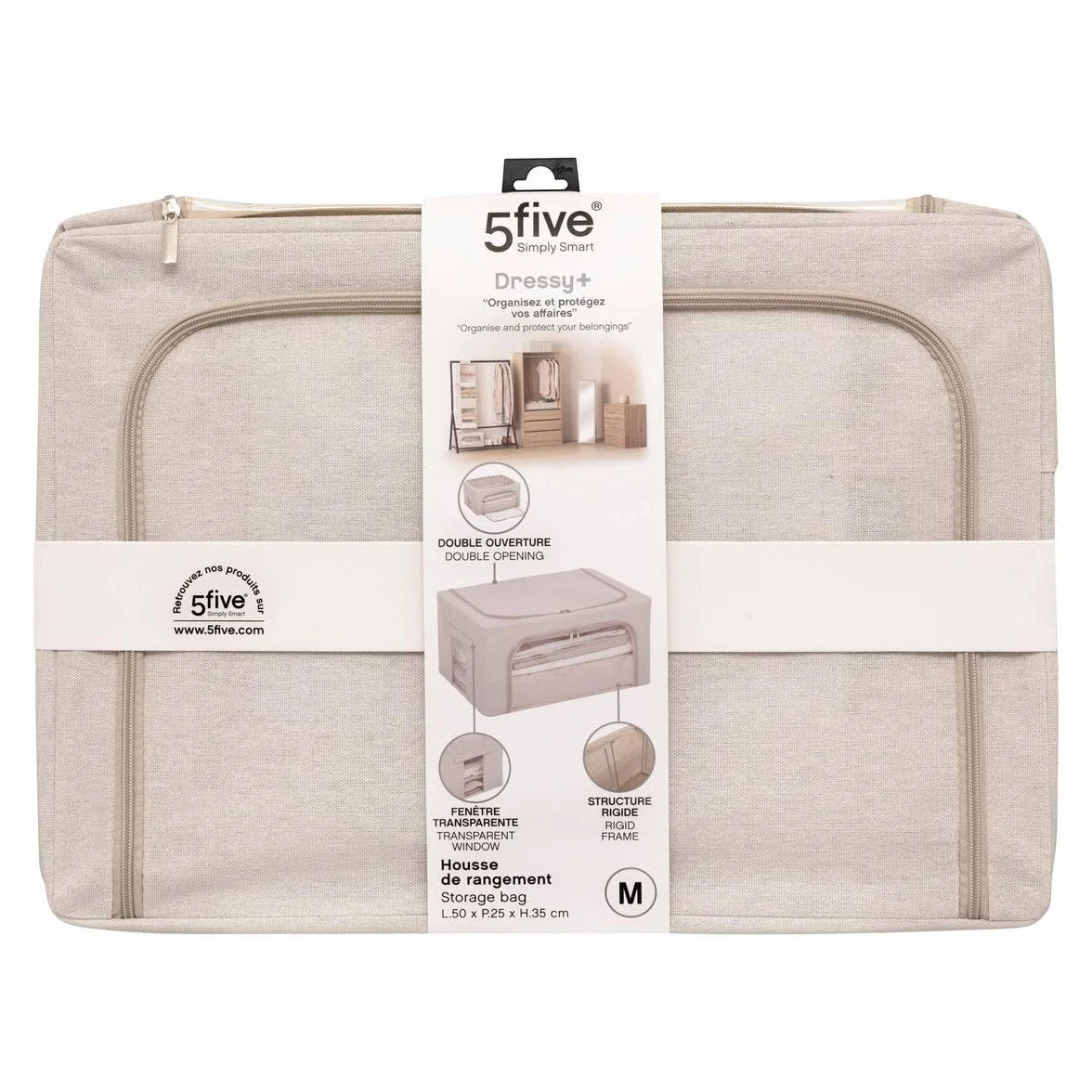 Housse de Rangement Double Ouverture 50x35cm