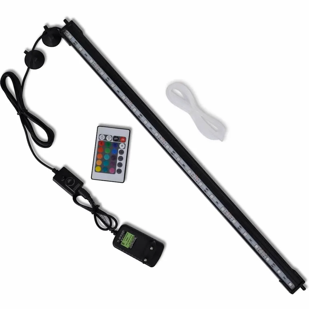 Lampe LED de Bulles d'aquarium RVB 56,5 cm, Éclairage LED pour Aquarium