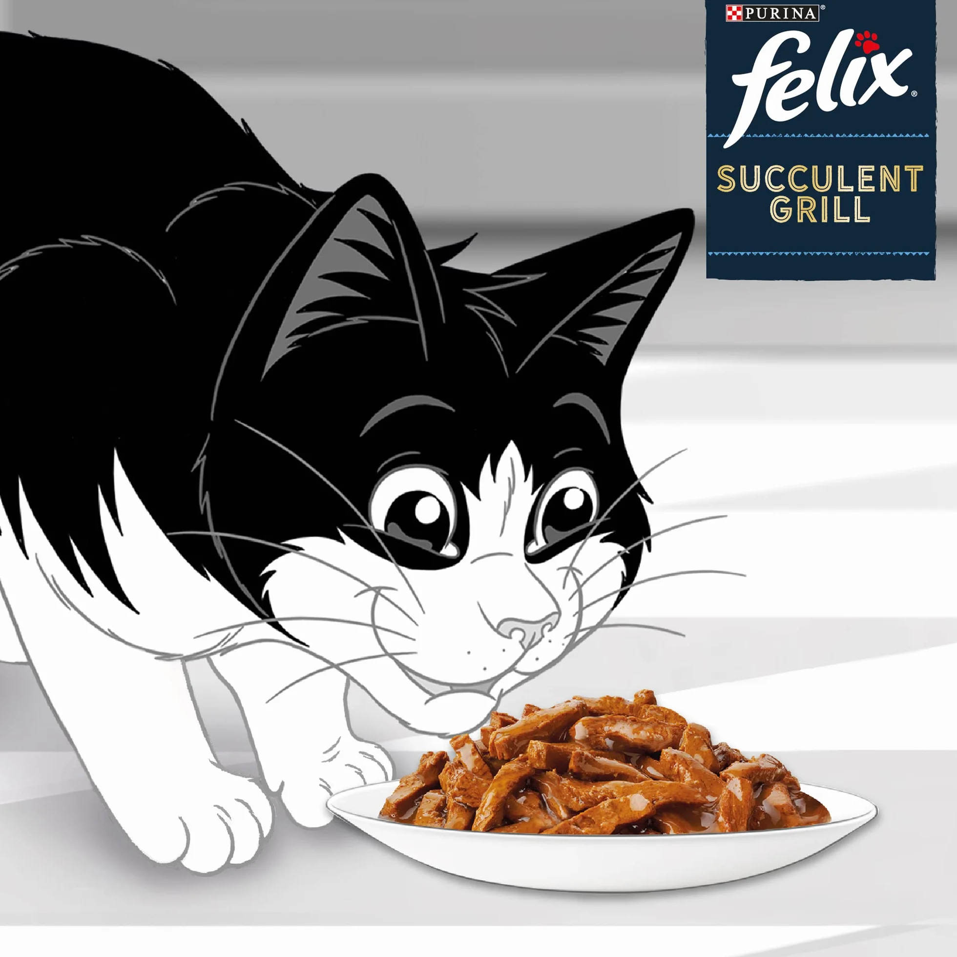 Felix Succulent Grill Aliment Complet pour Chat Adulte en Sauce 80g