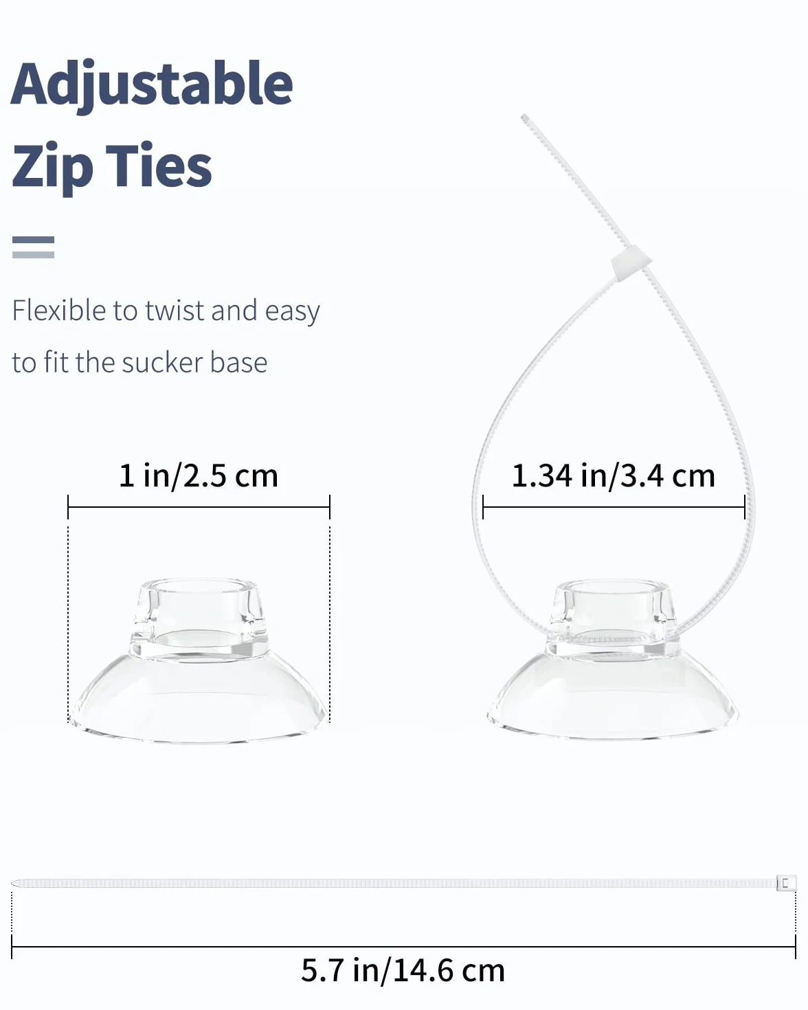 Pawfly 10 Packs de ventouses pour Aquarium avec 20 câbles ajustables