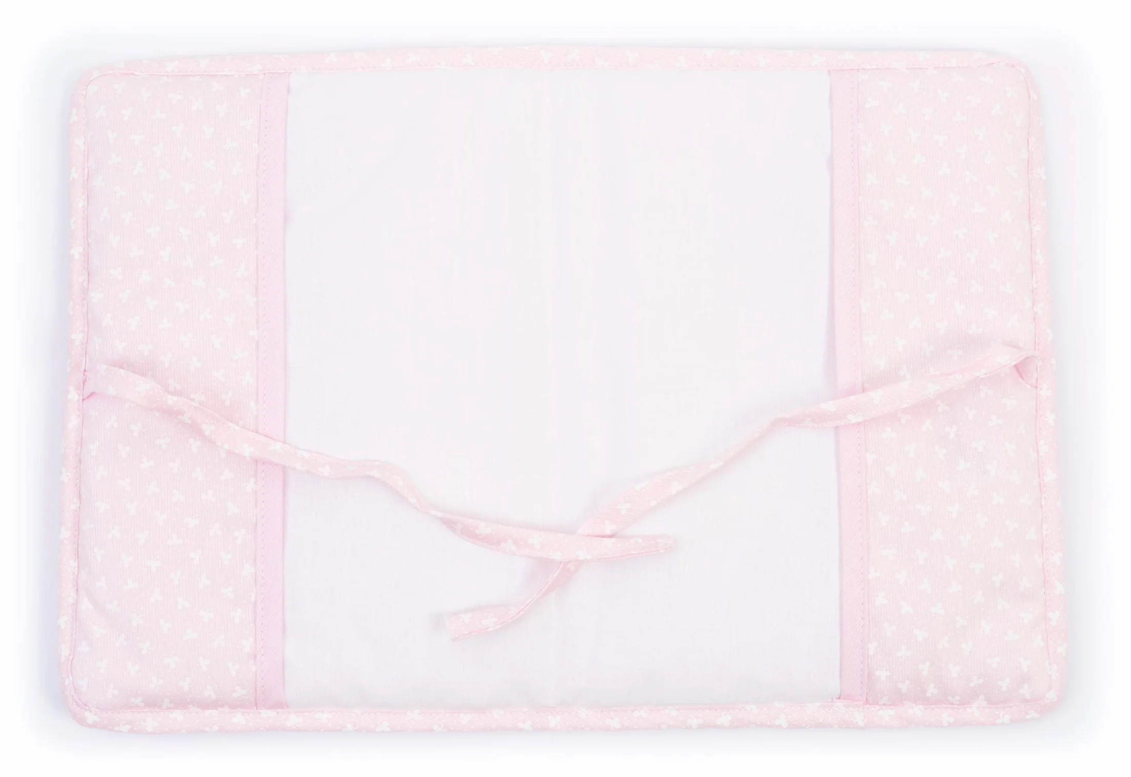 Couvre-Livret Sanitaire avec Poche en Toile Aida à Broder, Rose, Fabriqué en Piquet de Coton Imprimé, Made in Italy