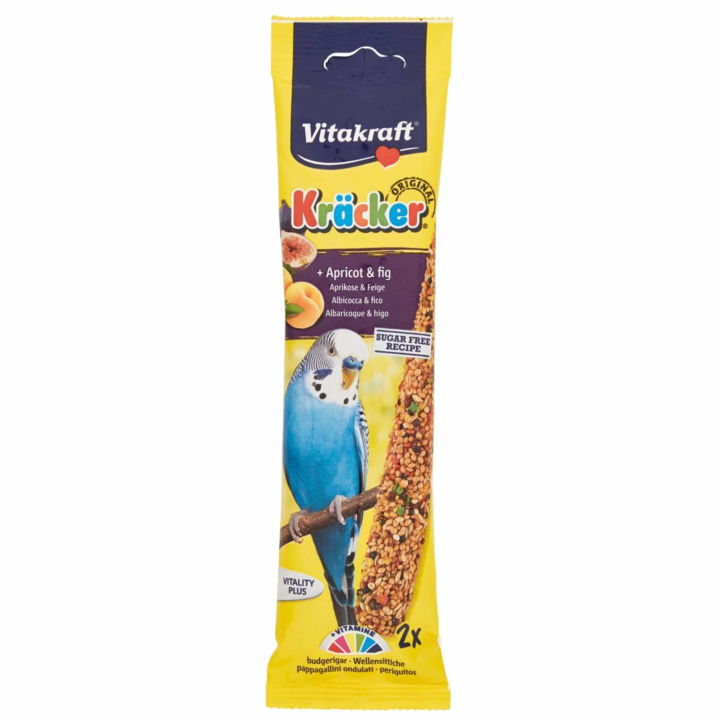 VITAKRAFT Kräcker® Kracker pour Oiseaux, Abricot & Figue pour perruches