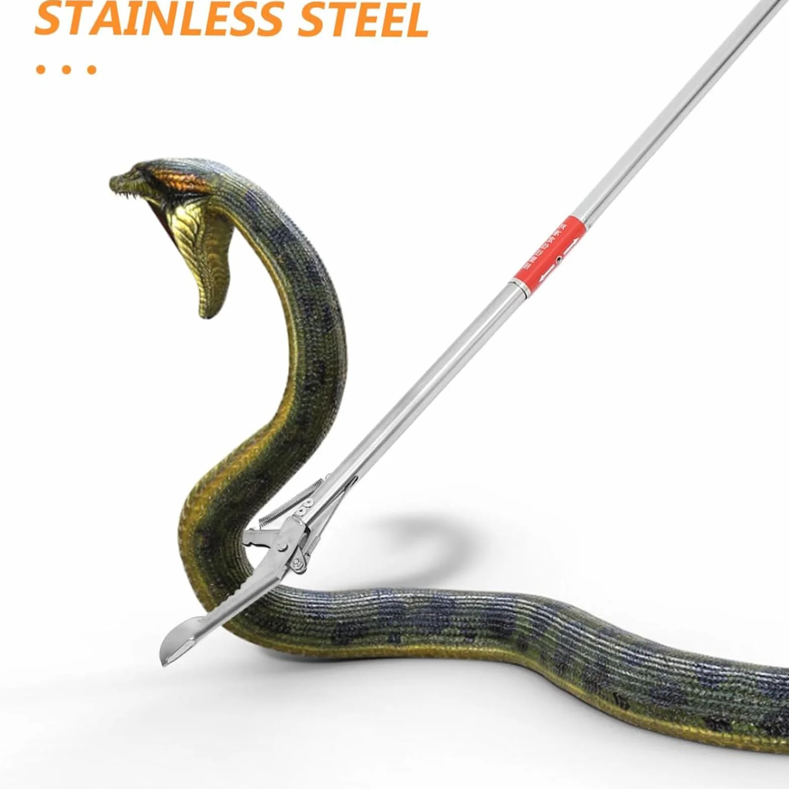 Pinces À Serpent Pliable En Acier Inoxydable 120 Cm - Attrape-Reptiles Robuste