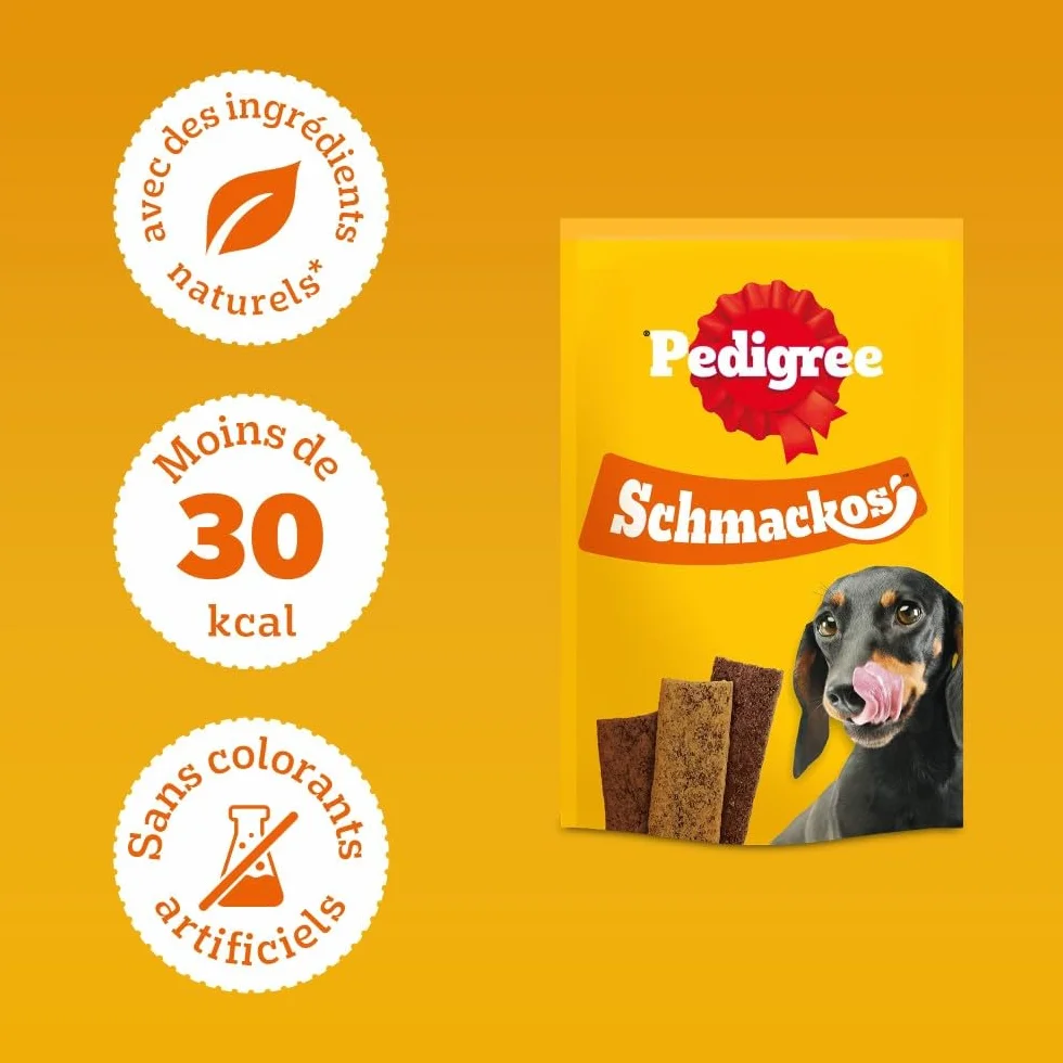 Pedigree Schmackos Multi Mix 110 lamelles friandises pour Chien Bœuf, Volailles et Agneau Mega Box