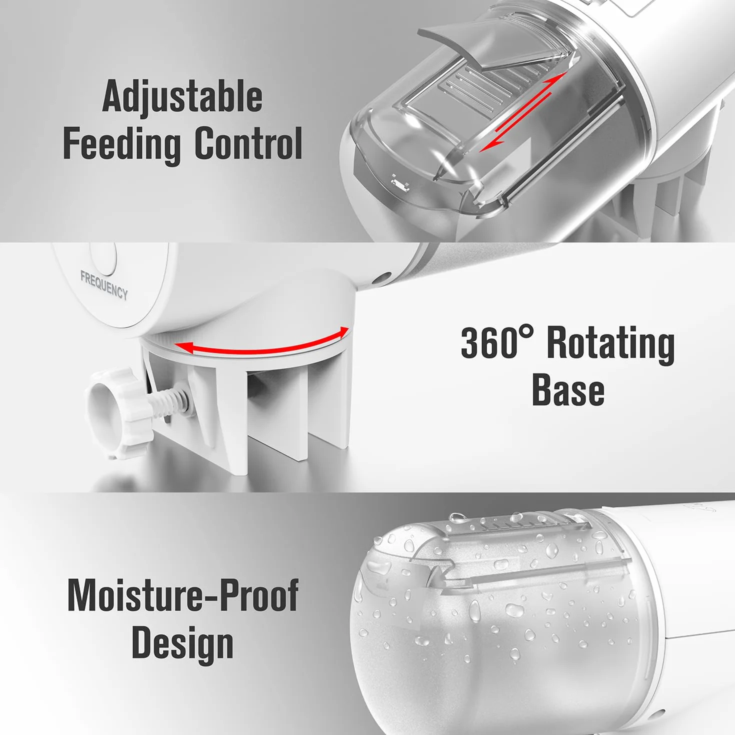 Distributeur de Nourriture Automatique pour Poissons 4 Minuteries Programmables Mangeoire d'Aquarium Automatique Blanc