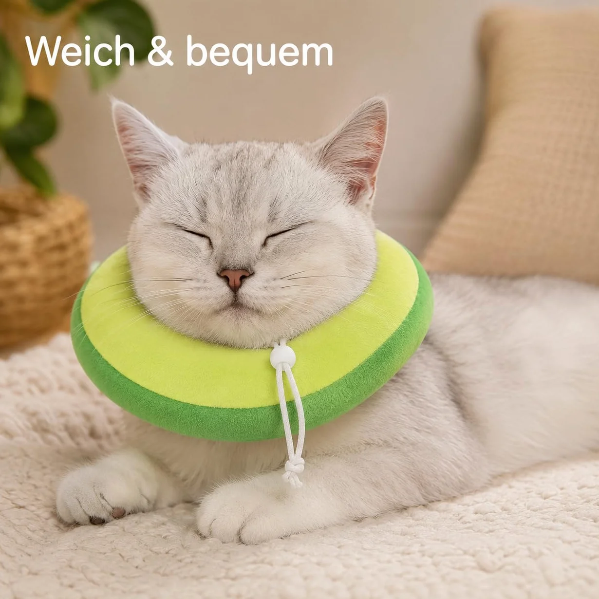 Collerette Anti-Léchage Souple pour Chien Chat Réglable Taille L 28 cm