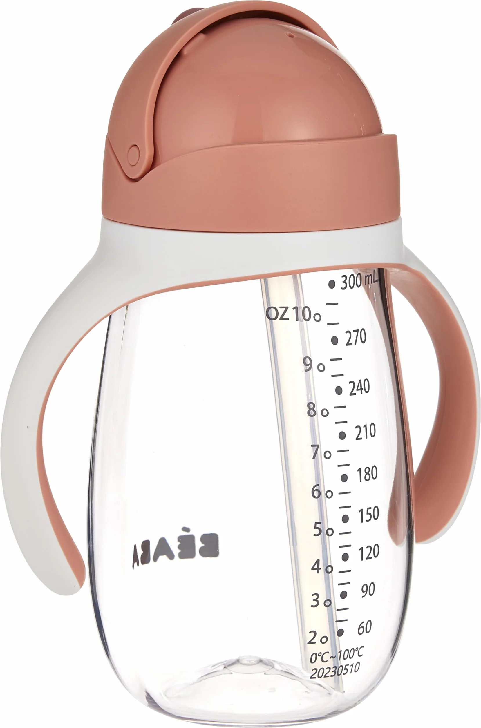 BÉABA Biberon Tasse d'apprentissage 2 en 1 300 ml Old Pink