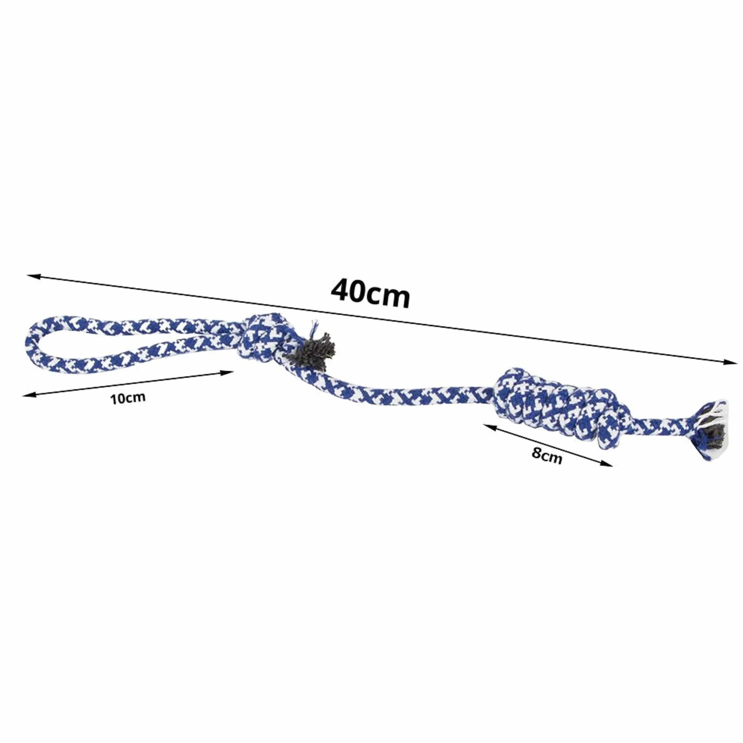 PARENCE Jouet Corde Tressée pour Chien 40 cm Ultra Résistant Poignée 10 cm