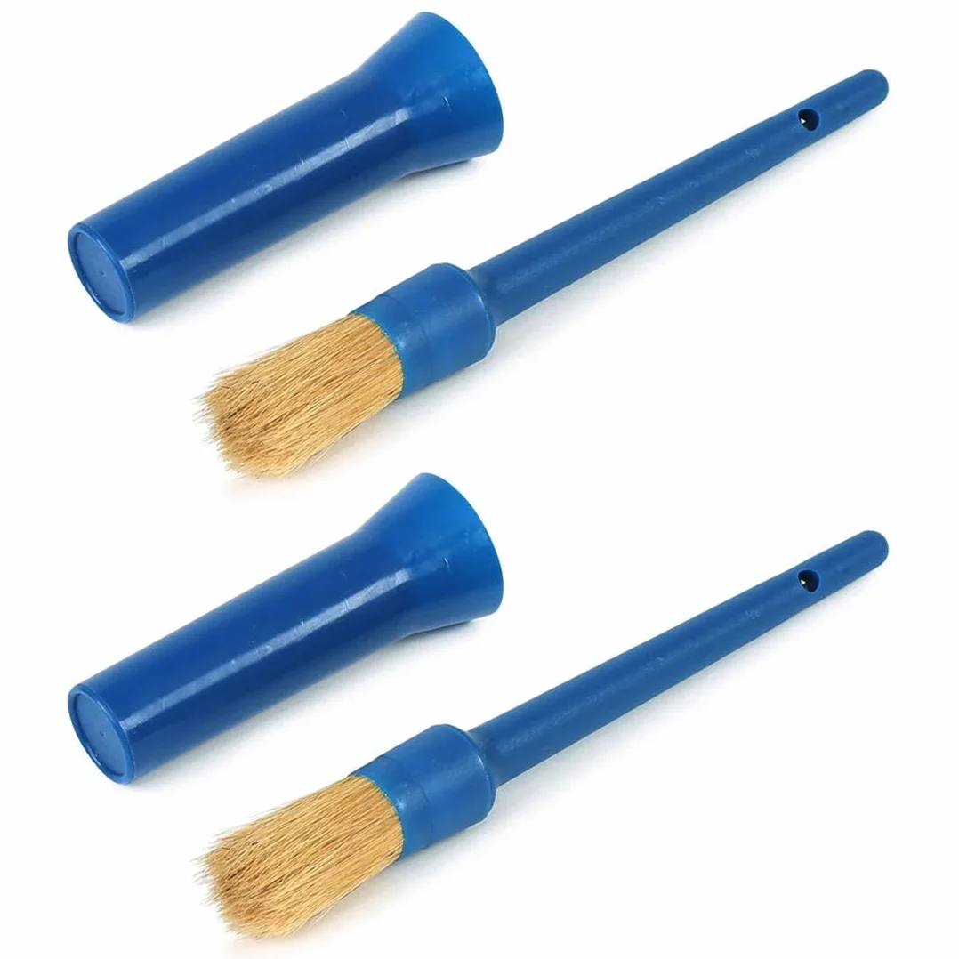 Brosse en fer à cheval en poils de porc pour soin des sabots avec capuche - 2 pièces