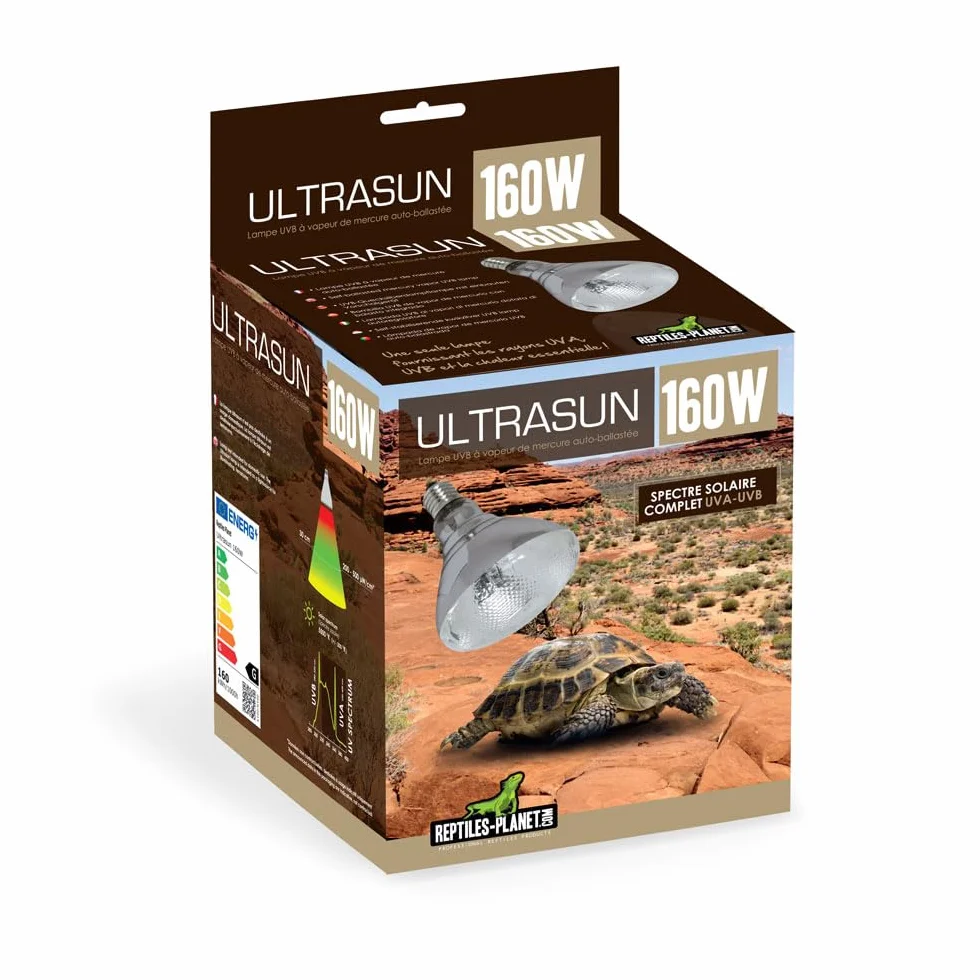 Reptiles Planet Ultrasun 160 W Ampoule UVA UVB pour Reptiles