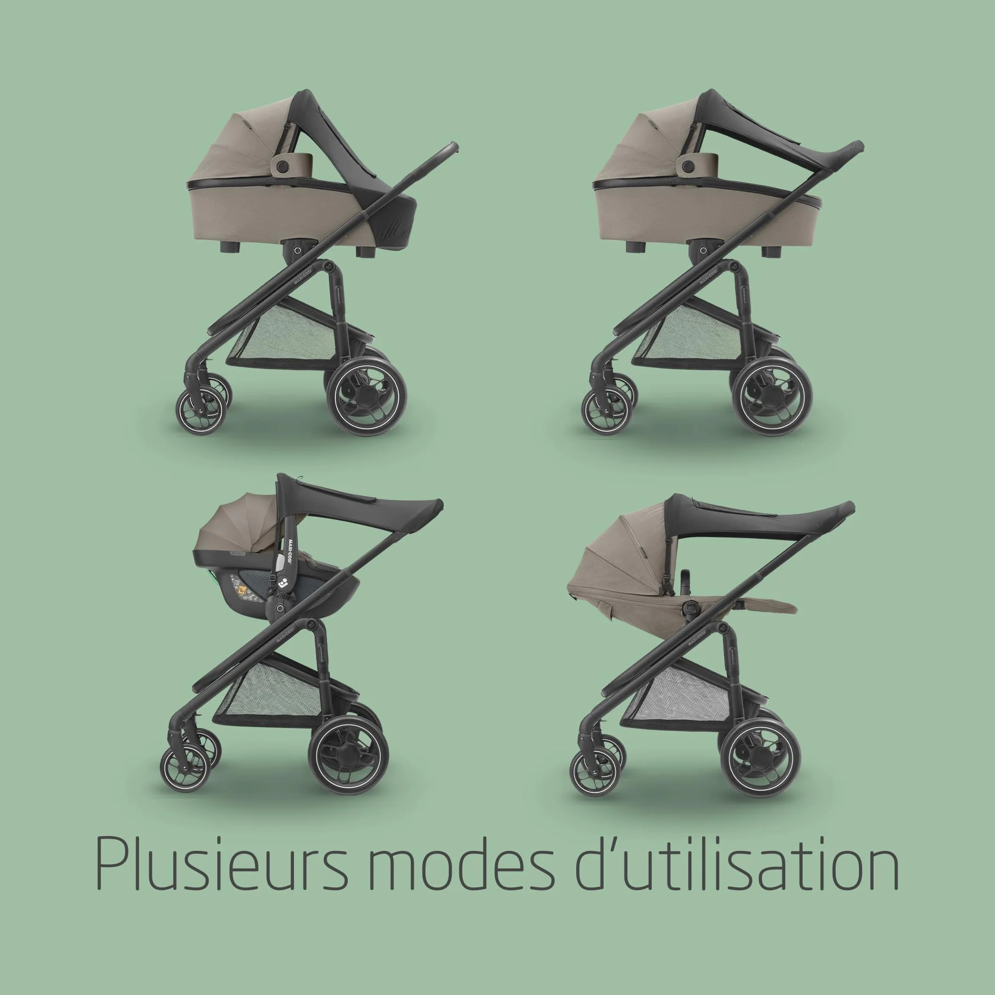 Maxi-Cosi Pare-soleil Protection UPF 50+ Fenêtre cache-cache Protection solaire bébé Noir