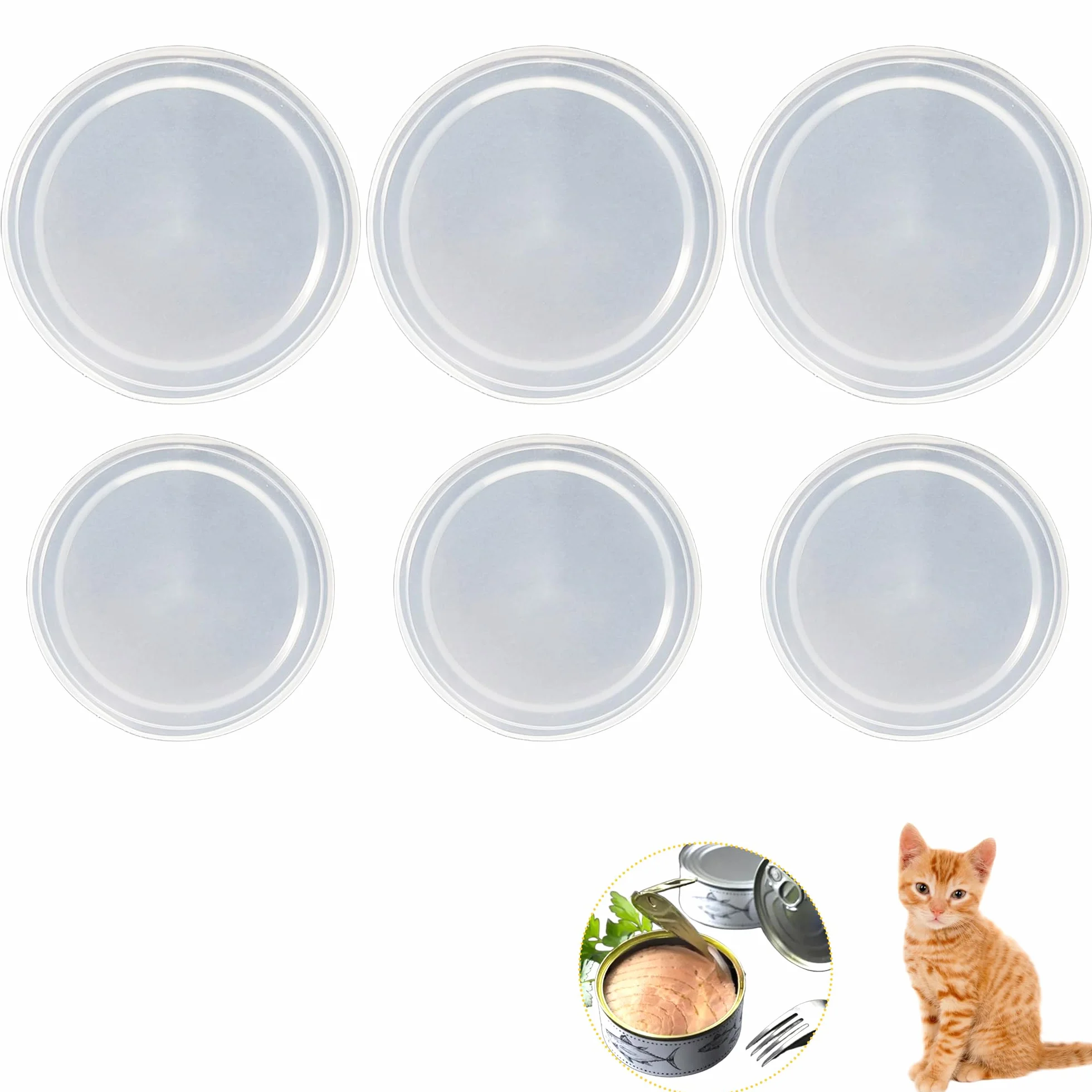 Couvercles pour boîtes de conserve 400g 800g lot de 6 plastique lavable