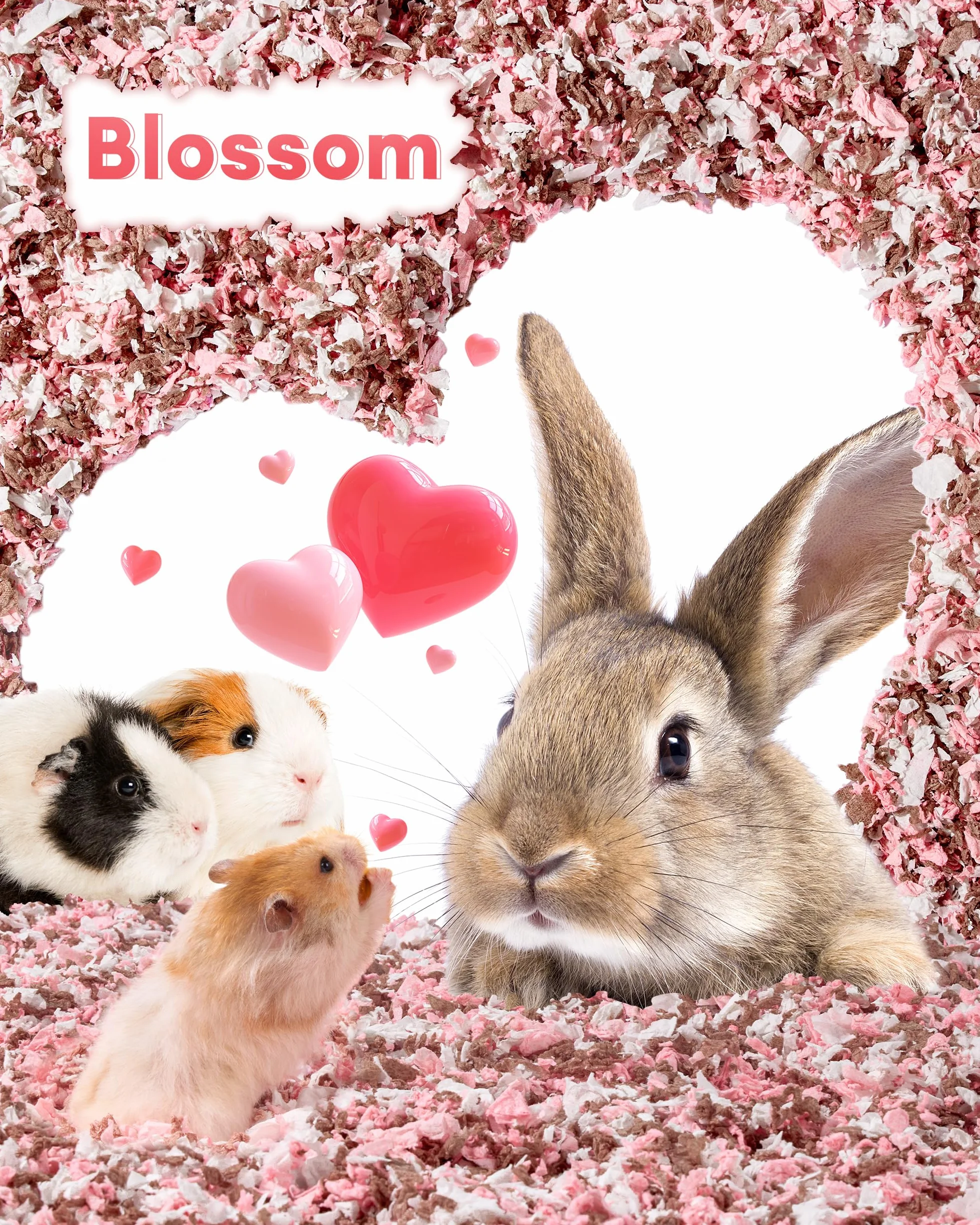 BUCATSTATE Litières pour Hamsters 70L, Super Absorbante & 99,9% sans Petit Animal Papier Poussière pour Souris, Rats, Rongeurs, Cochon d'Inde, Chinchilla