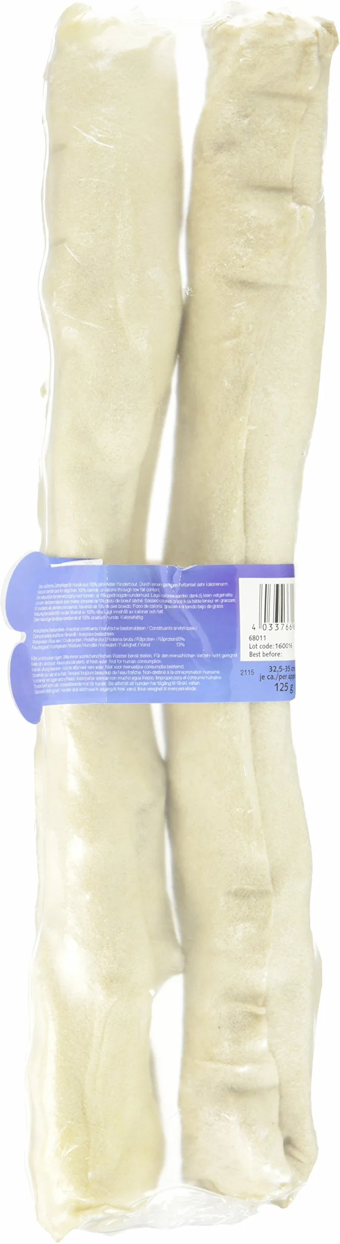 Nobby Rouleau à Mâcher pour Chien Blanc 250 g 35 cm 2 Pièces