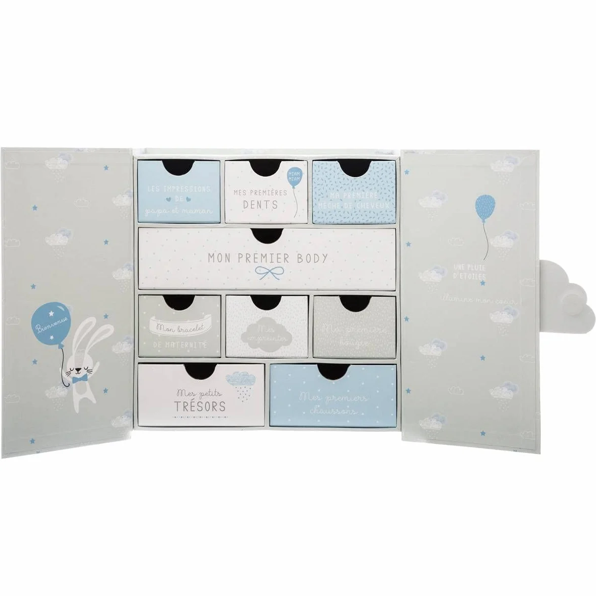 Atmosphera Coffret Cadeau de Naissance Royaume des Souvenirs 22x22 cm Rose