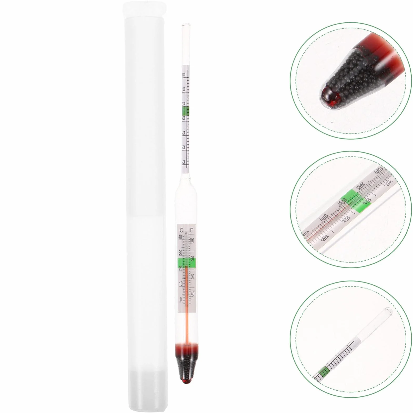Ifundom Testeur De Salinité De Haute Précision Pour Aquarium Hydromètre Verre