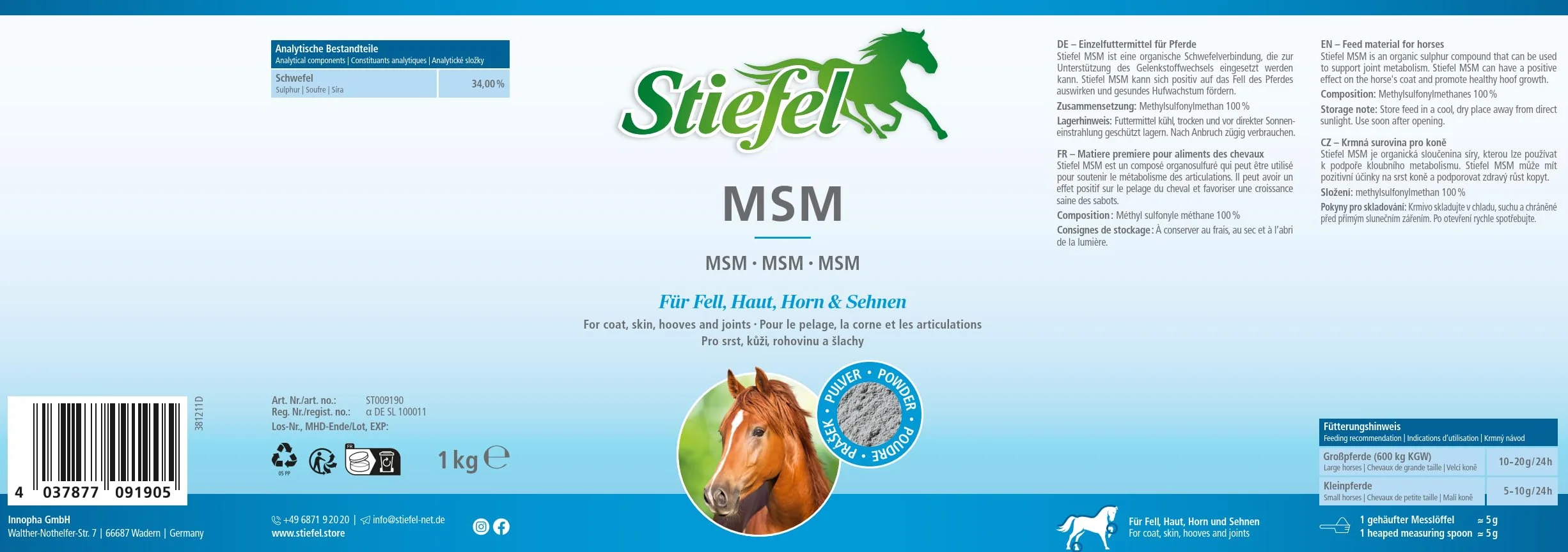 Stiefel MSM Für Fell Haut Horn Gelenke