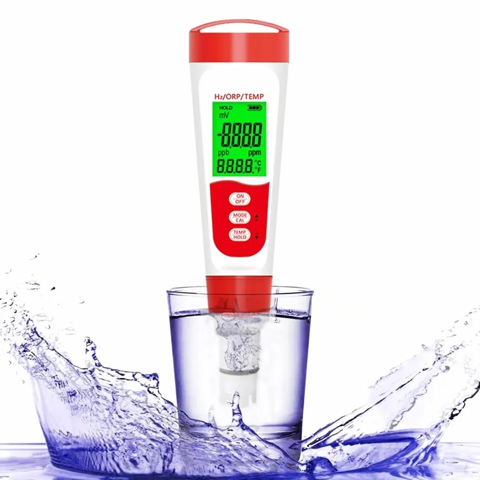 Testeur de niveau d'hydrogène numérique H2/ORP/Temp pour eau hydrogénée