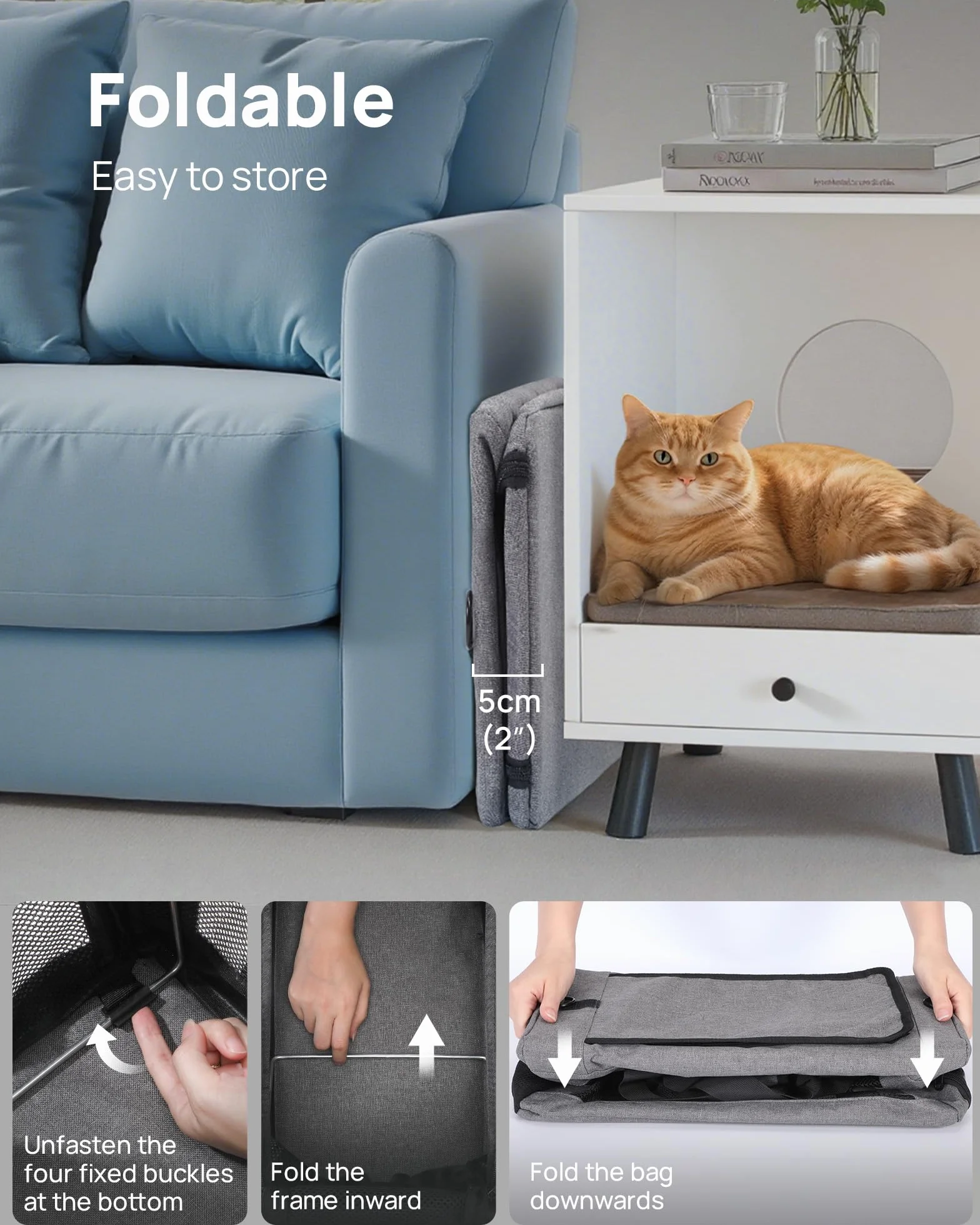 Pecute Sac de Transport pour Chat Approuvé par les Compagnies Aériennes Gris