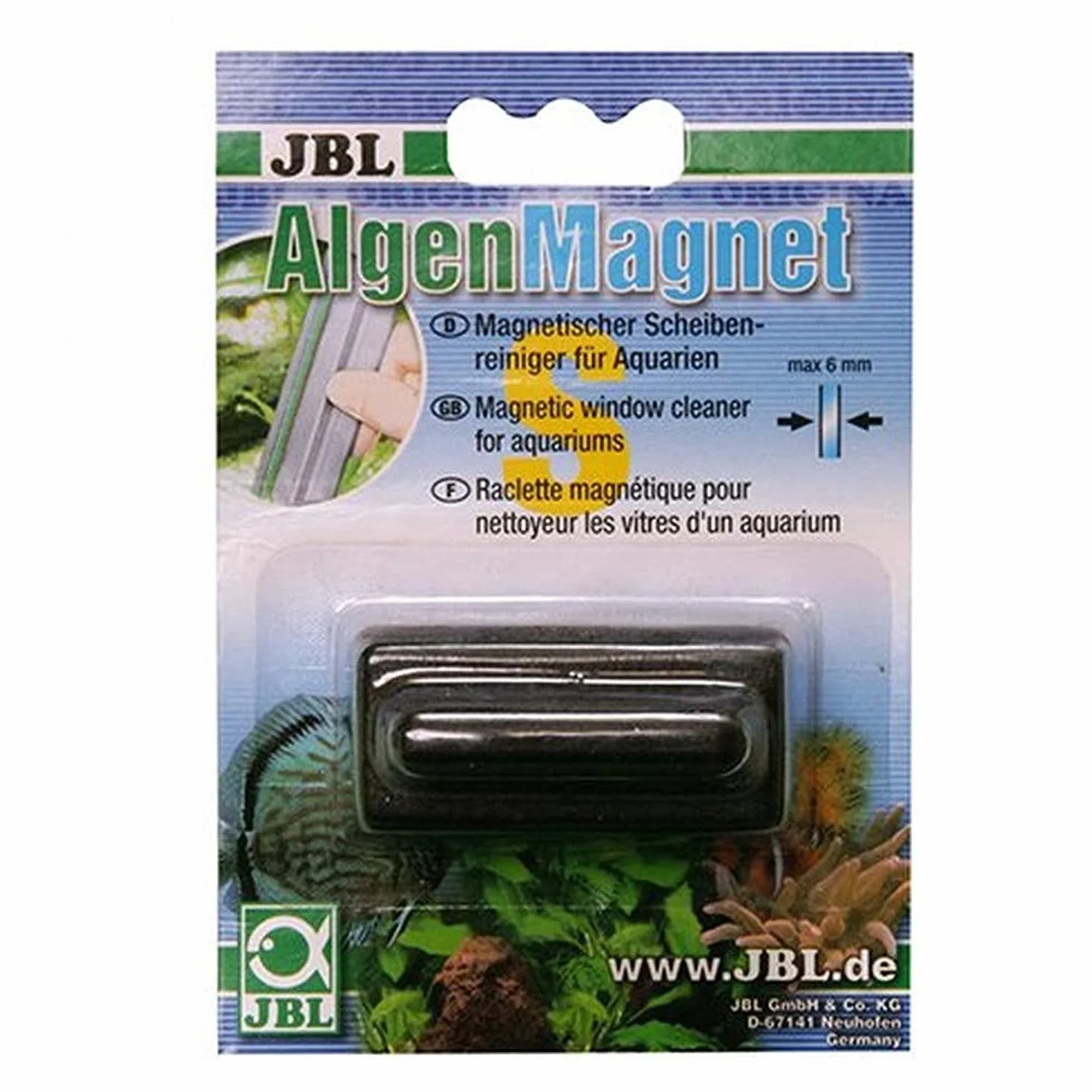 JBL Nettoyeur de vitres aimanté pour aquarium, Aimant à algues S
