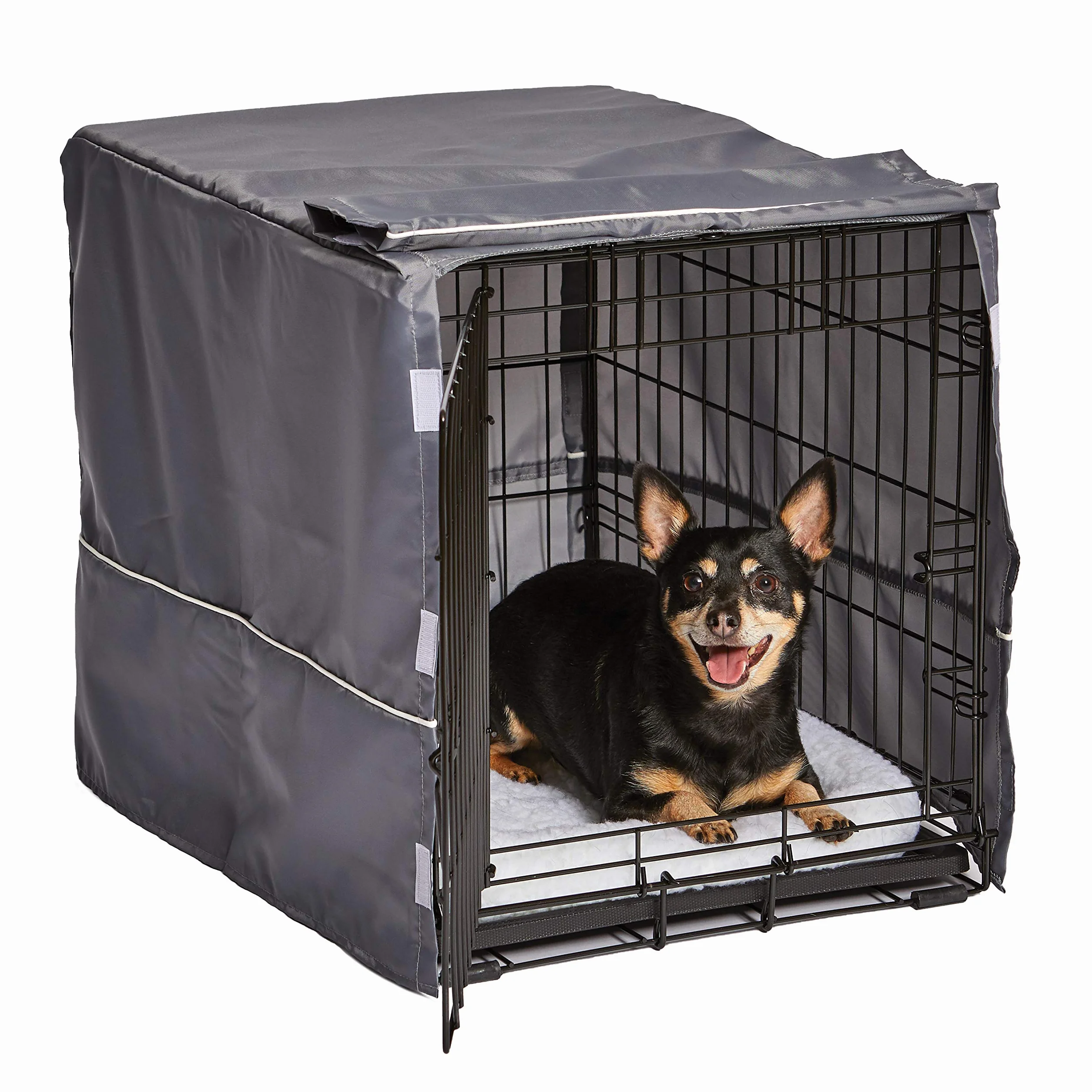 New World BCVR-24GY Housse de cage pour chien MidWest lavable en machine gris clair