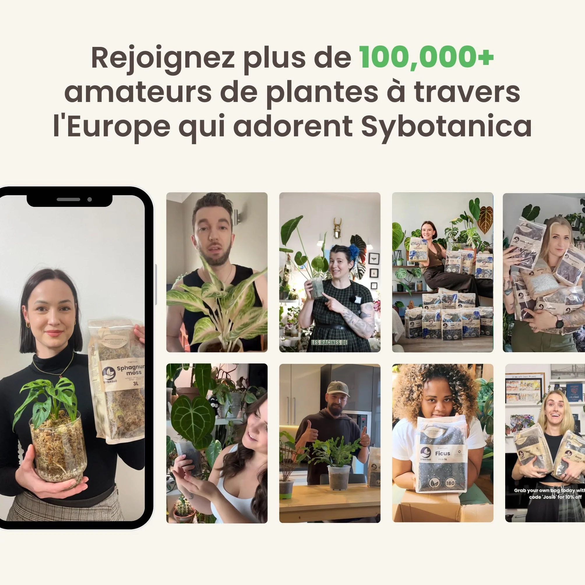 Sybotanica - Sphaigne pour Plante 5L - Sphaigne Vivante pour terreau orchidées, Plante Carnivore, terrariums & Plus - Favorise la Croissance des Racines - Idéal pour Les Amoureux de Plantes